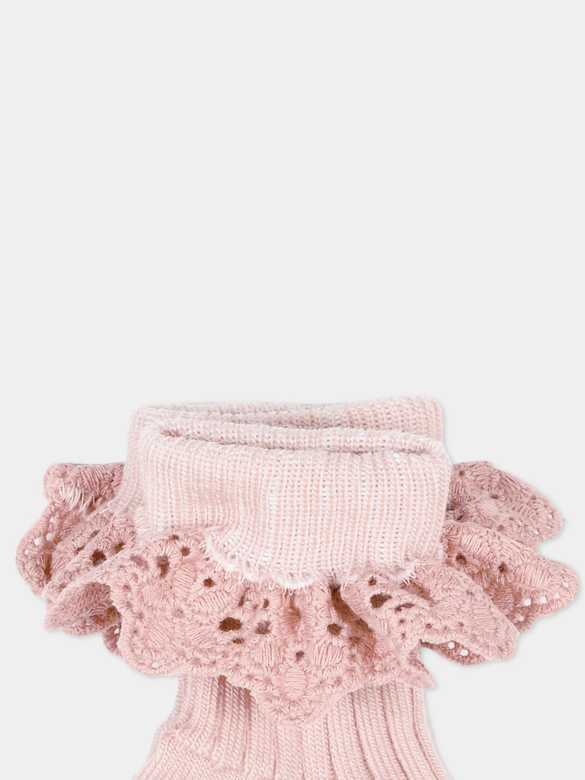Calzini rosa per neonata con ruches,Mp Denmark,10 59045 0 853 B