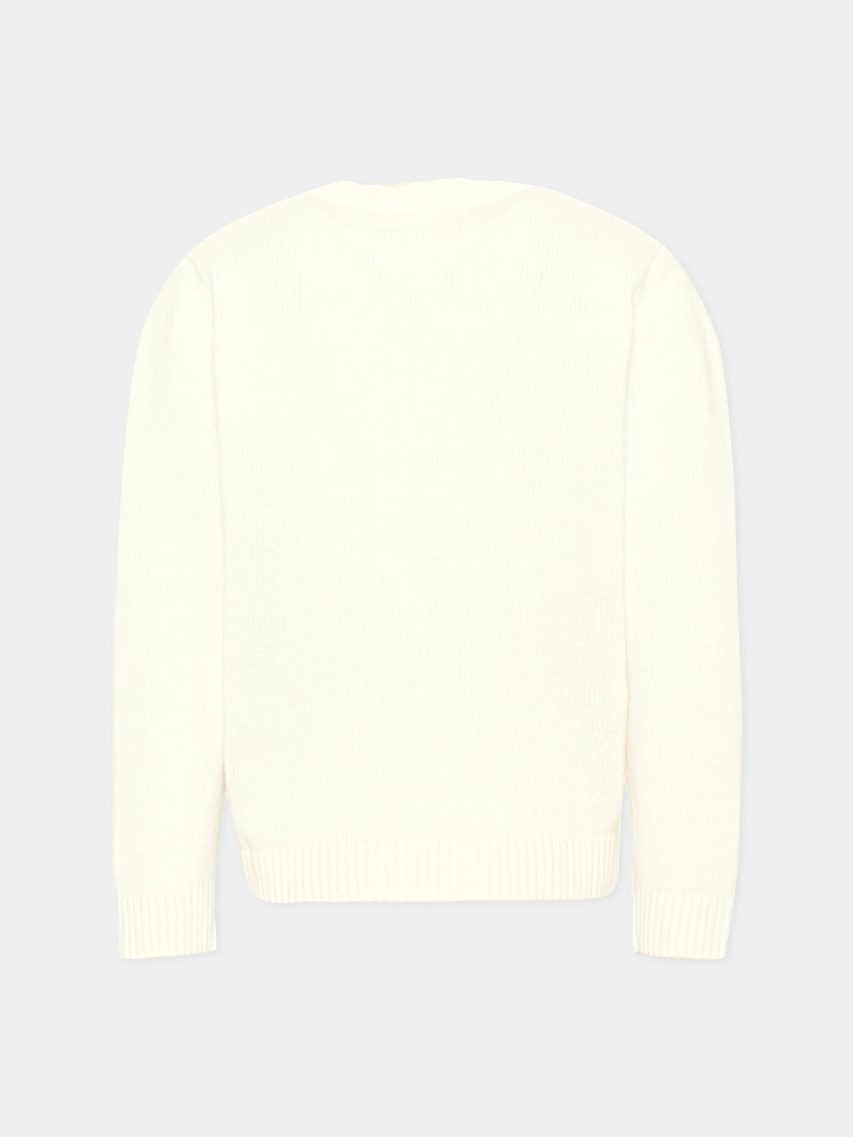 Maglione avorio per bambina con ricamo,Billieblush,U21157 121