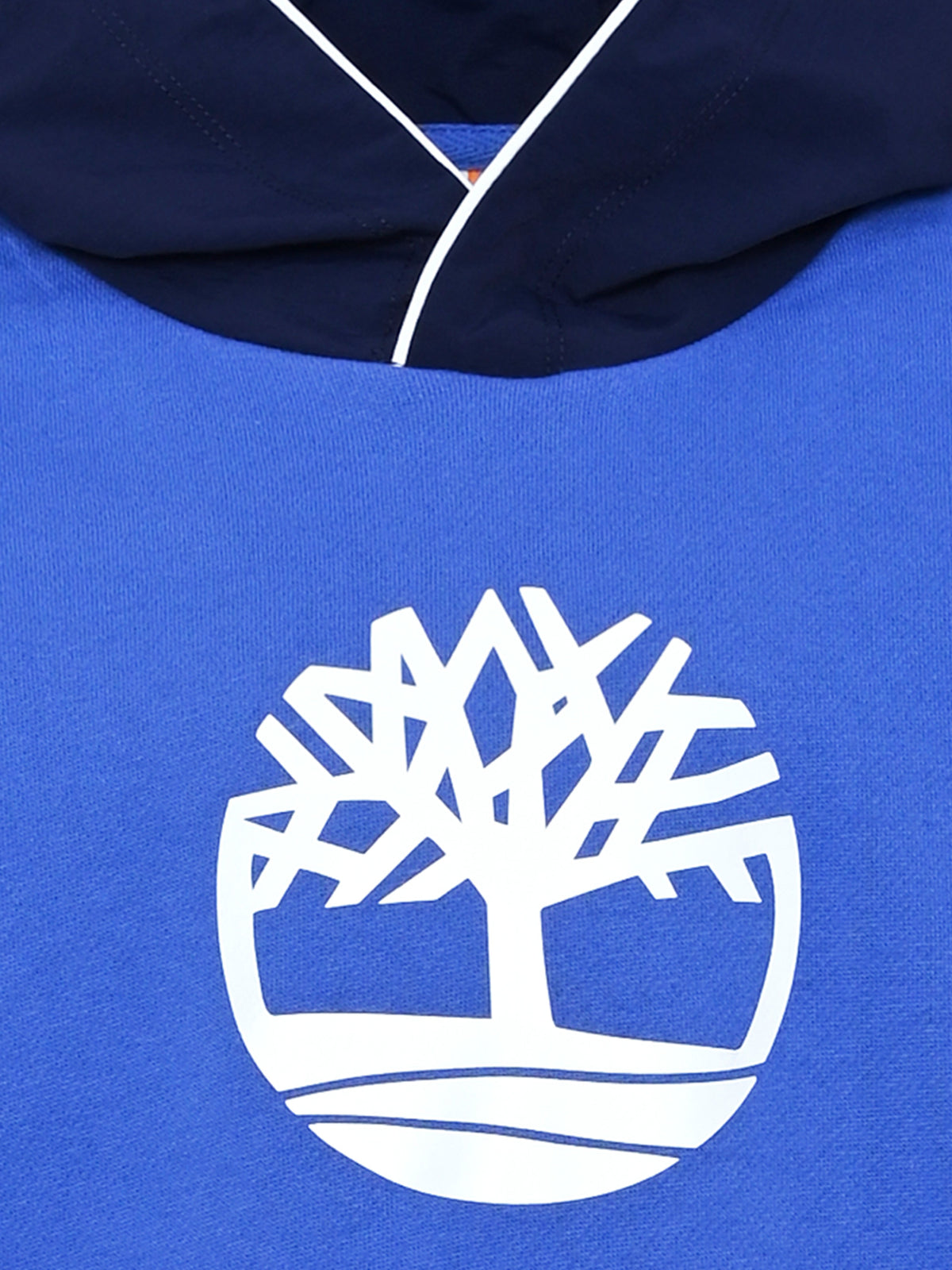 Felpa con cappuccio azzurra con logo per bambino,Timberland,T60549 882
