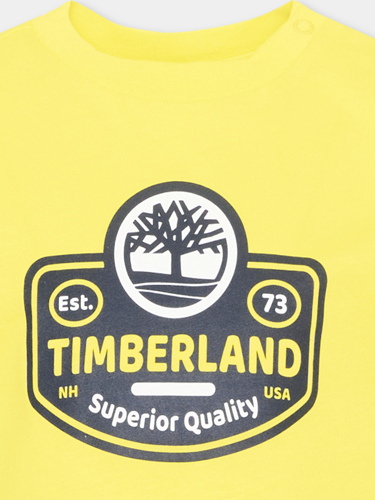 T-shirt a manica lunga gialla con logo per bambino,Timberland,T60588 555