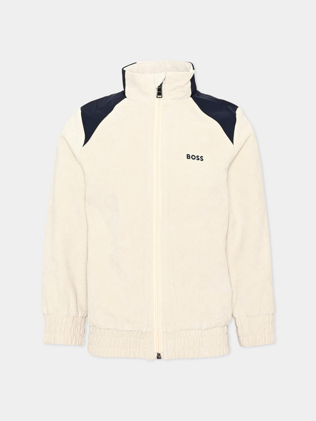 Felpa girocollo beige per bambino,Boss,J52324 21C