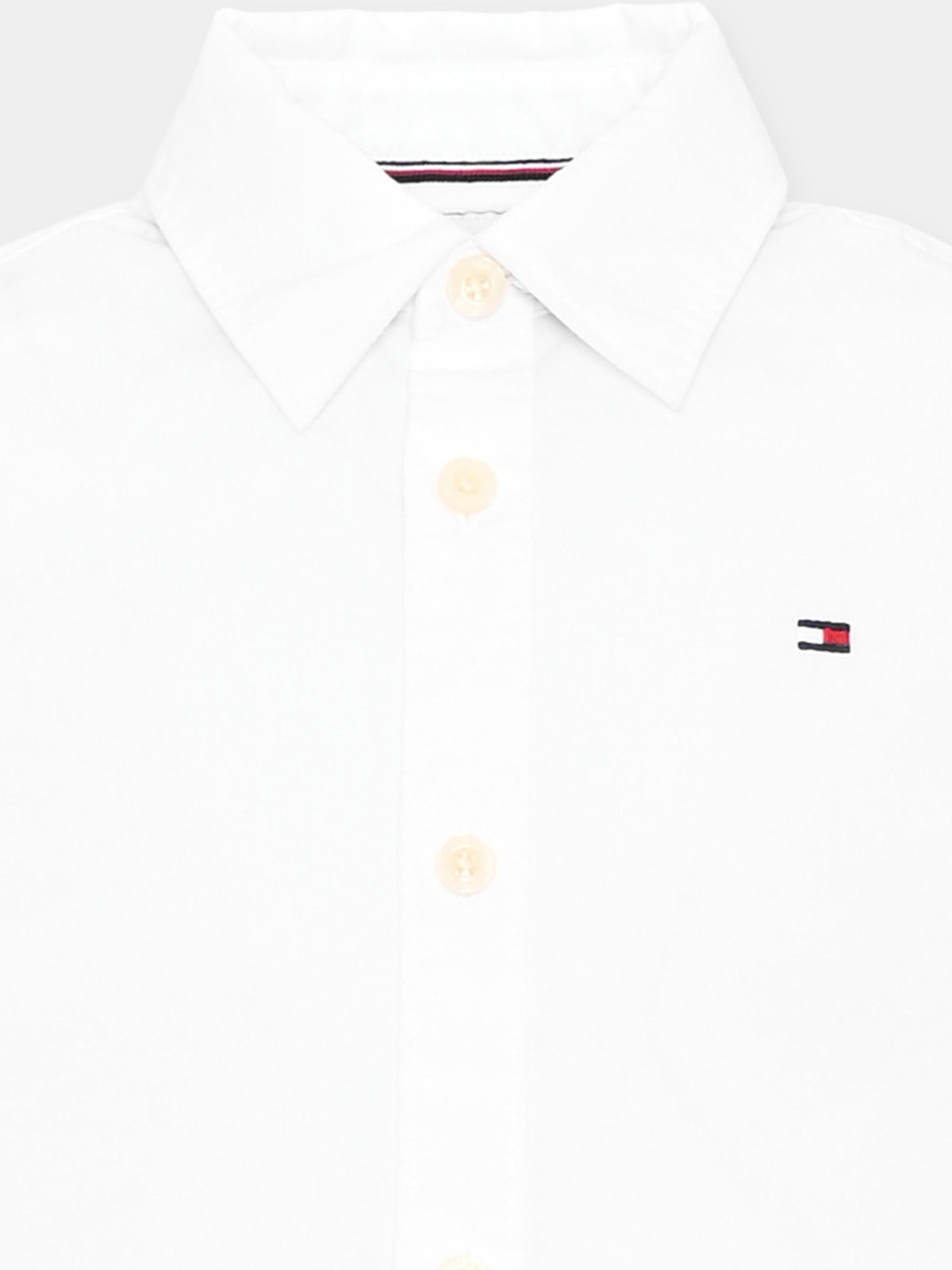 Camicia a manica lunga bianca per bambino,Tommy Hilfiger Junior,KB0KB10601 YBR