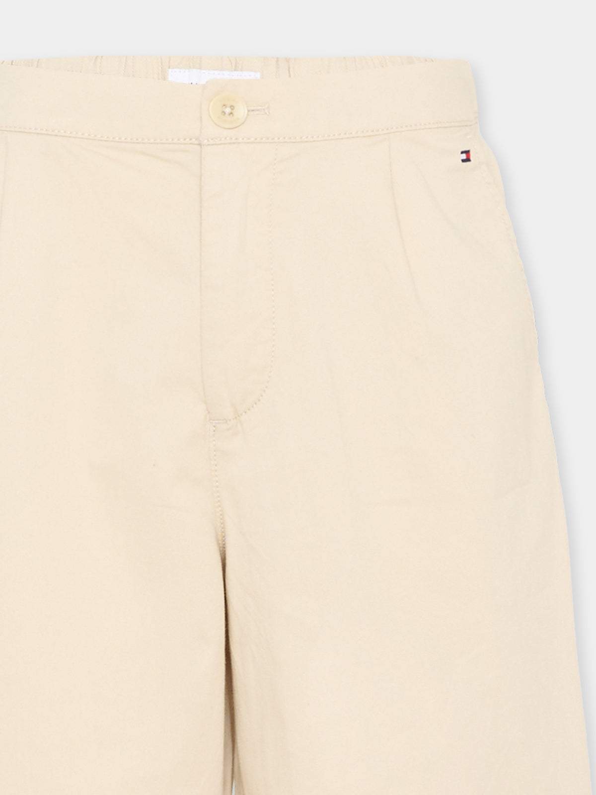 Pantalone beige per bambina con logo,Tommy Hilfiger Junior,KG0KG09388 ACI