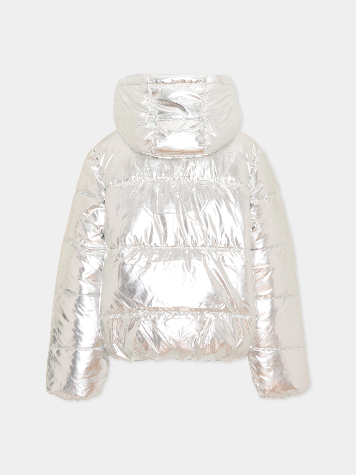 Piumino argento per bambina con logo,Levi's Kids,4ER430 G4X