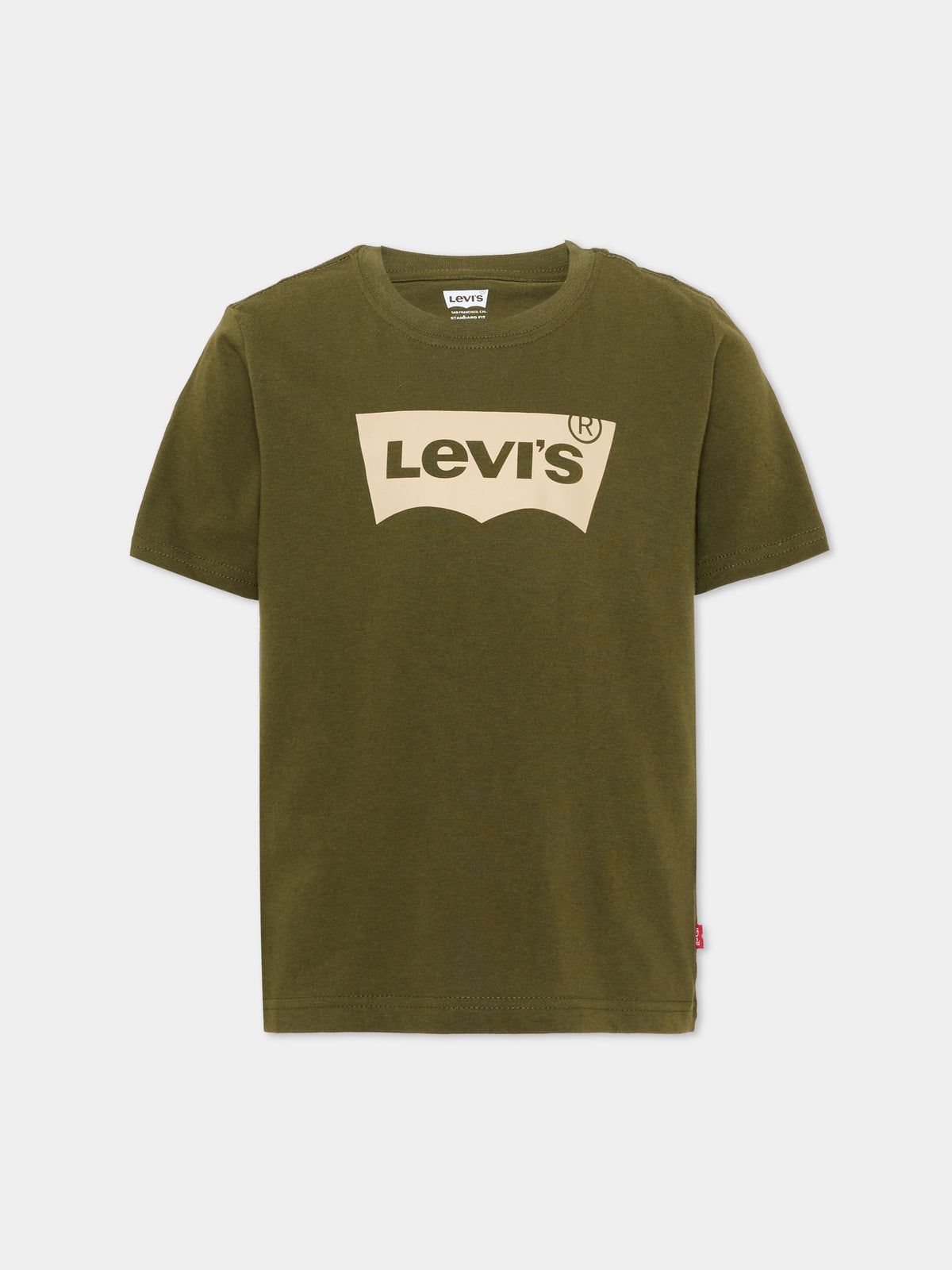 T-shirt a manica corta verde logo per bambino,Levi's Kids,8E8157 E3V