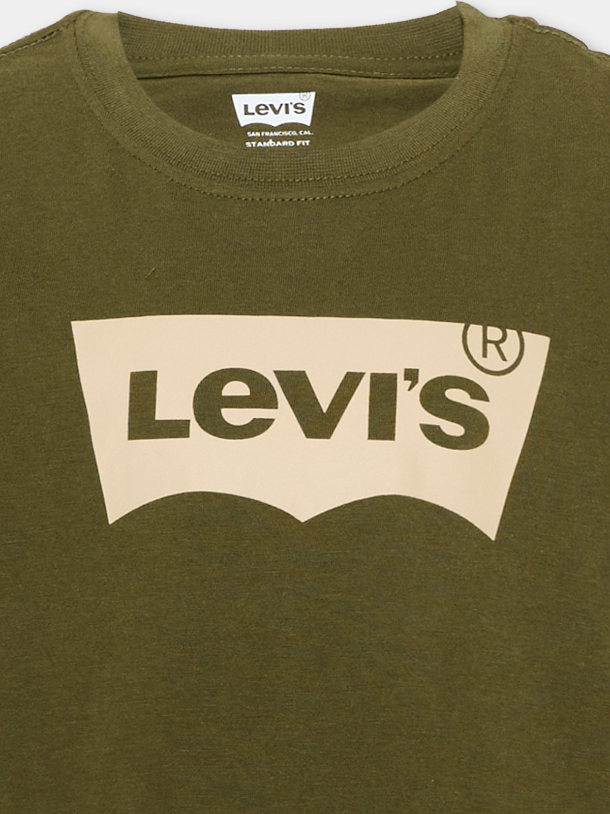 T-shirt a manica corta verde logo per bambino,Levi's Kids,8E8157 E3V