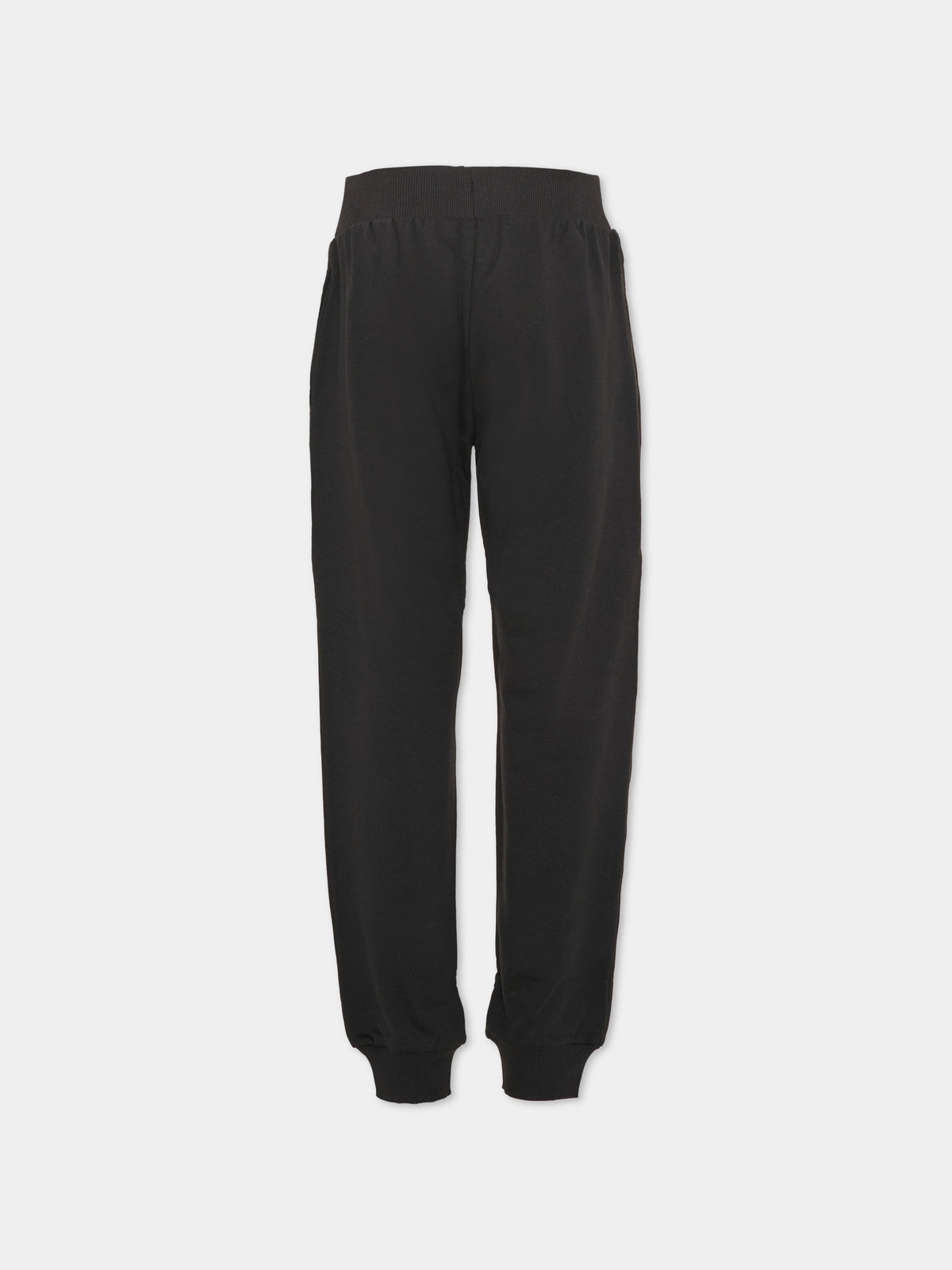 Pantalone nero per bambino con logo,Moschino Kids,HUP09D LCA83 60100
