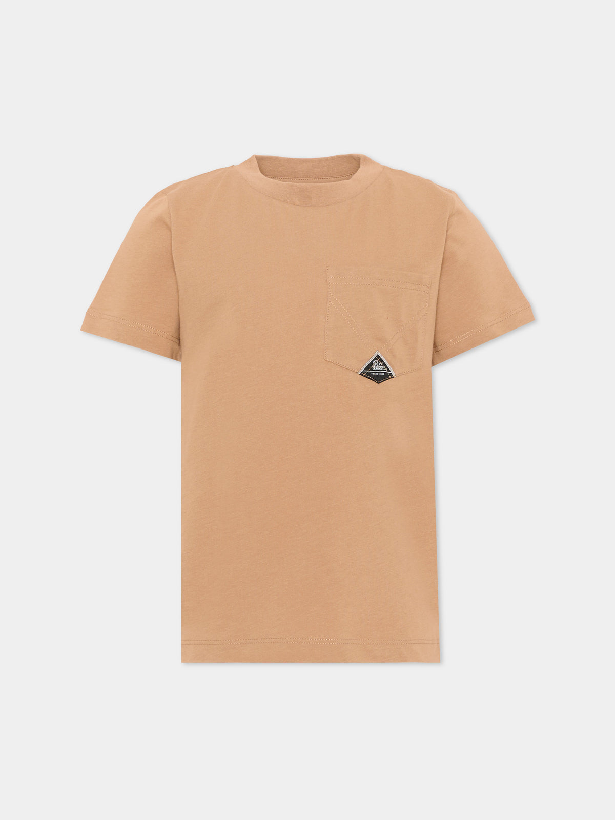 T-shirt a manica corta marrone per bambino,Roy Roger's Kids,R F108 00 0729