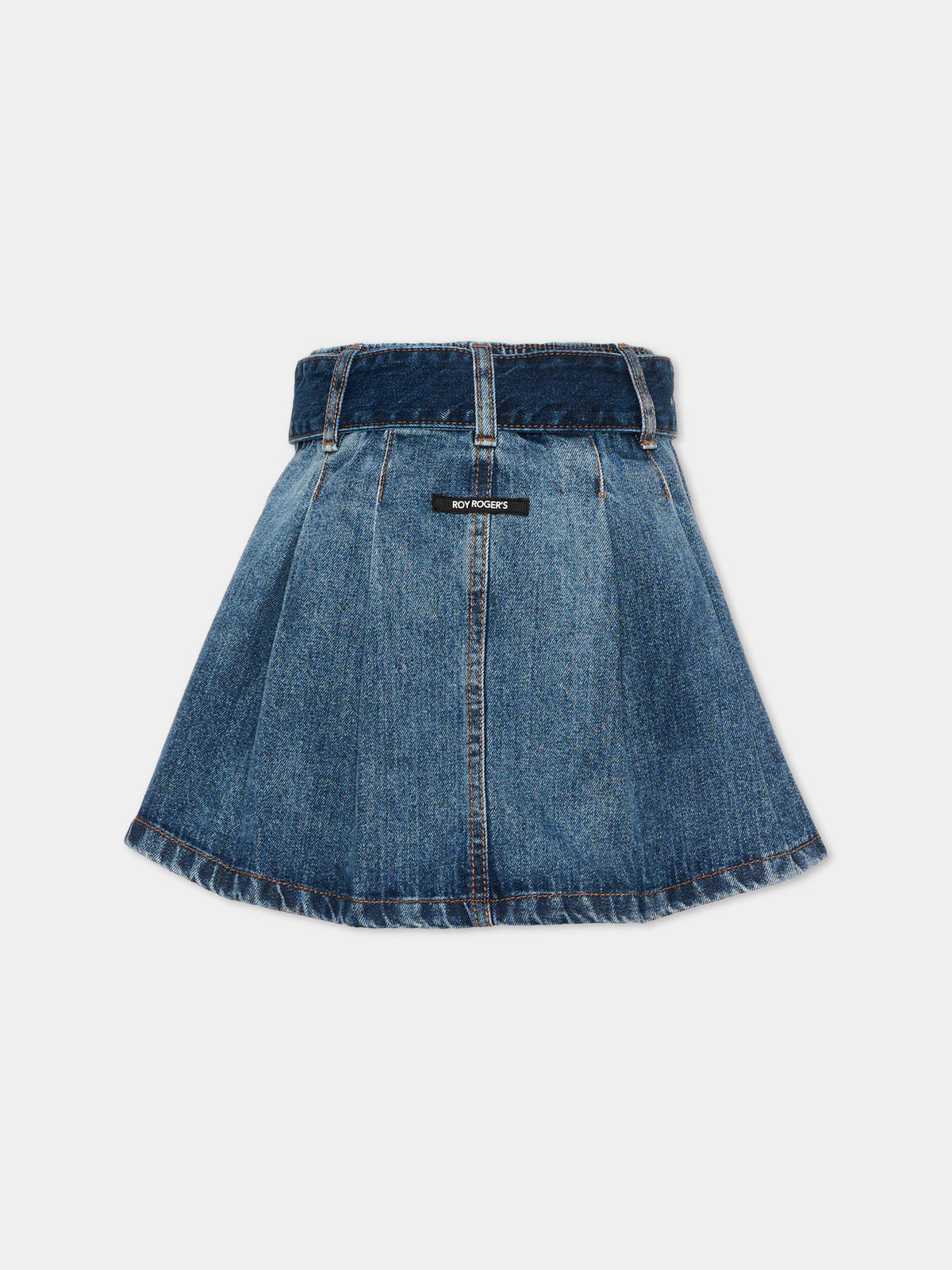 Gonna denim per bambina con cintura,Roy Roger's Kids,R F164 00 7012