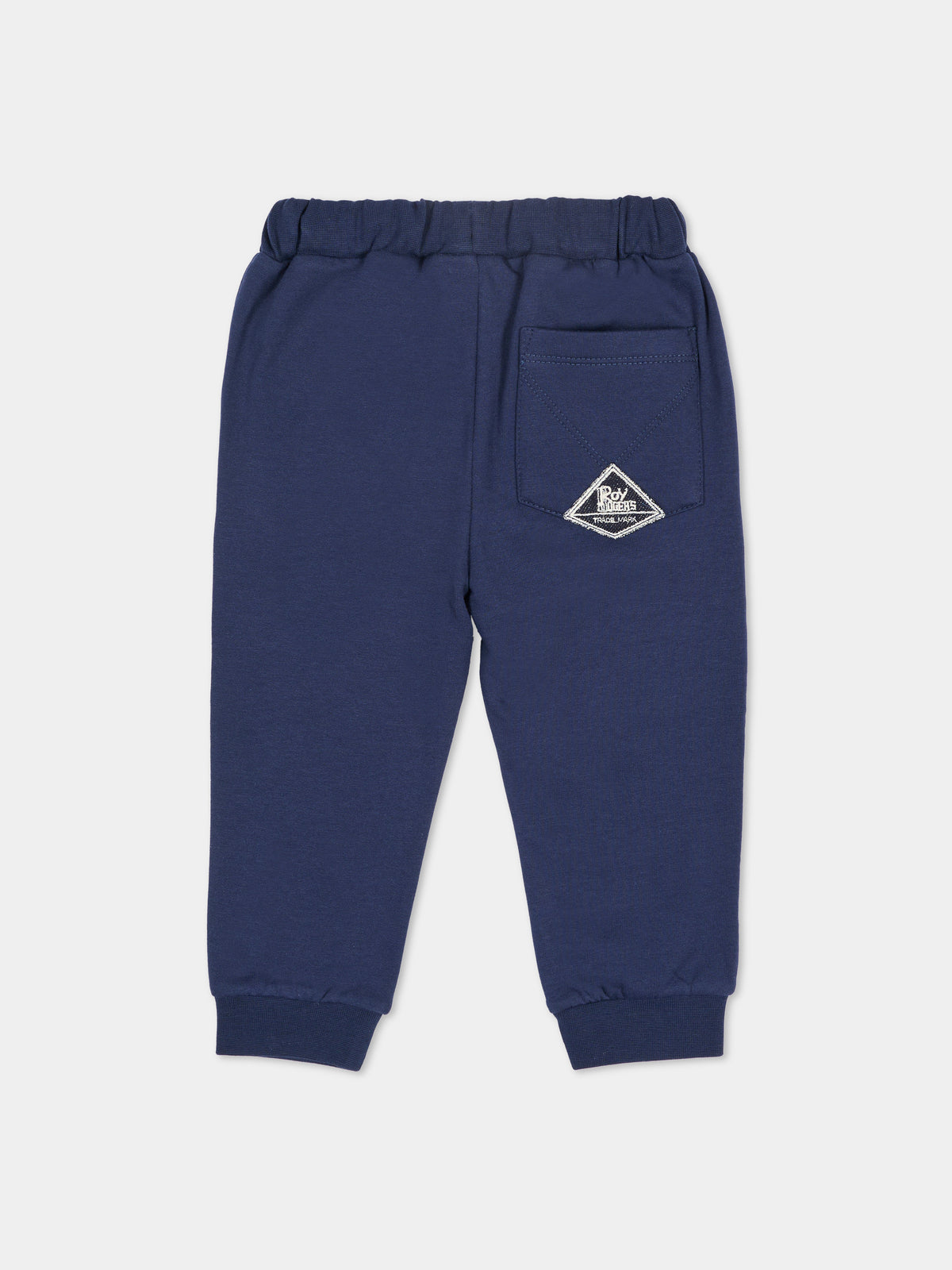 Pantalone blu per neonato con logo,Roy Roger's Kids,R F188 00 3885