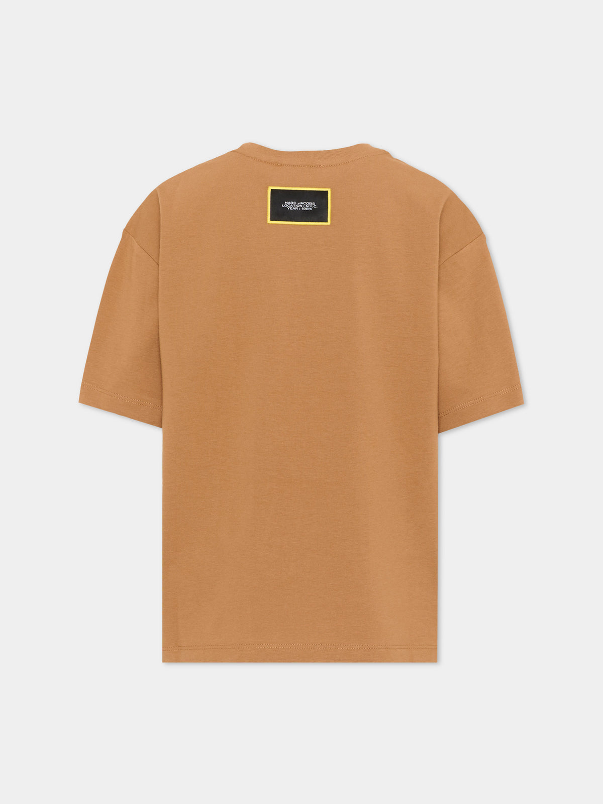 T-shirt beige per bambino con stampa popcorn,Marc Jacobs,W61031 213