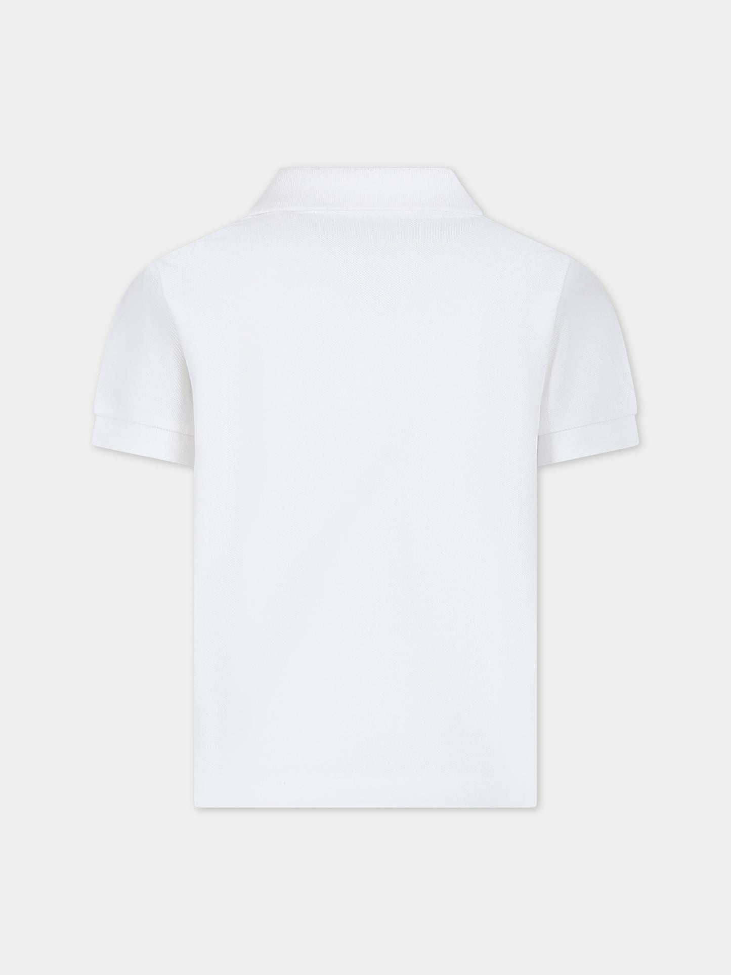 Polo bianca per bambino con cuore,Comme Des Garçons Play Kids,AZ-T565 P1T565