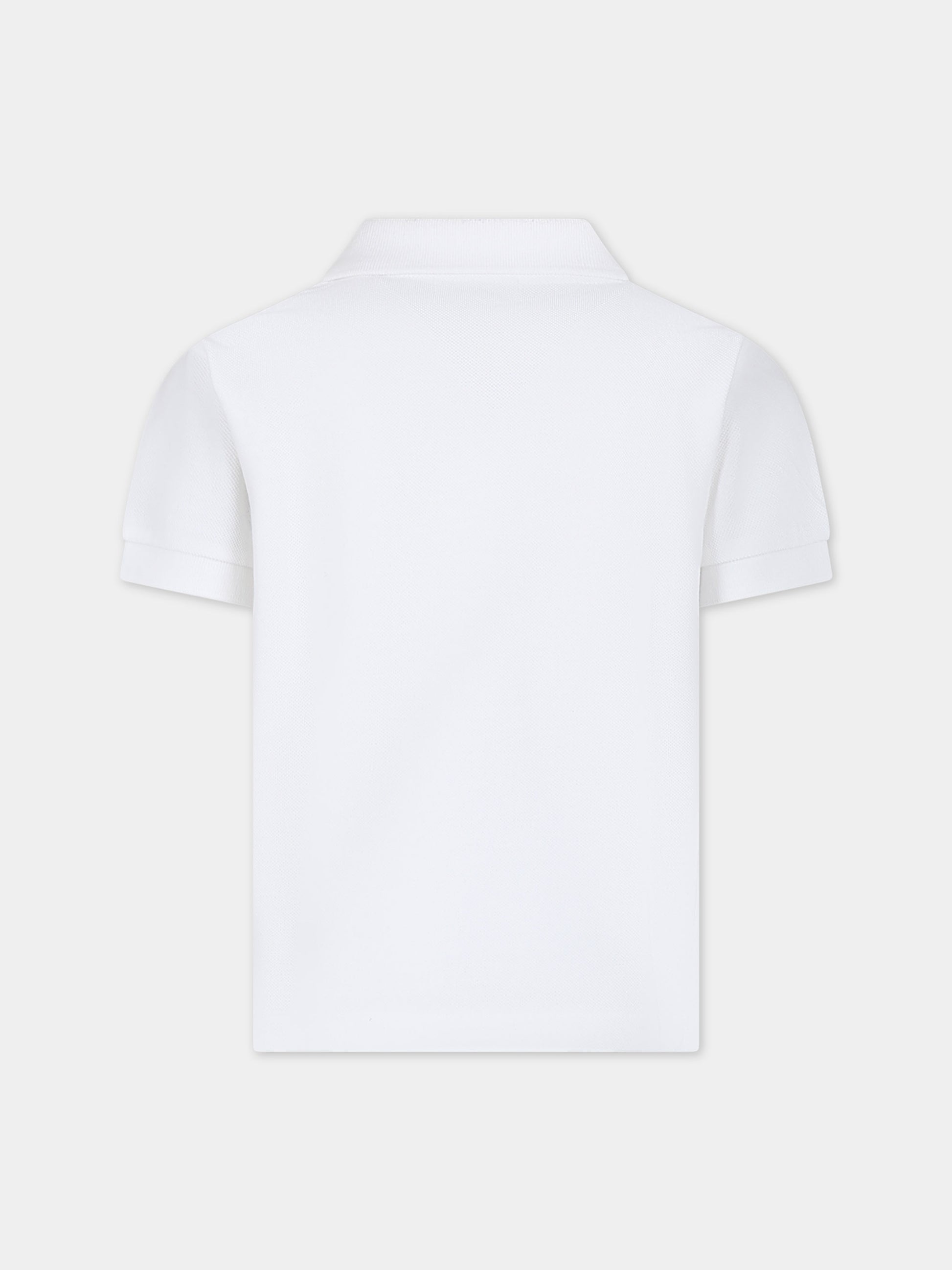 Polo bianca per bambino con cuore,Comme Des Garçons Play Kids,AZ-T565 P1T565