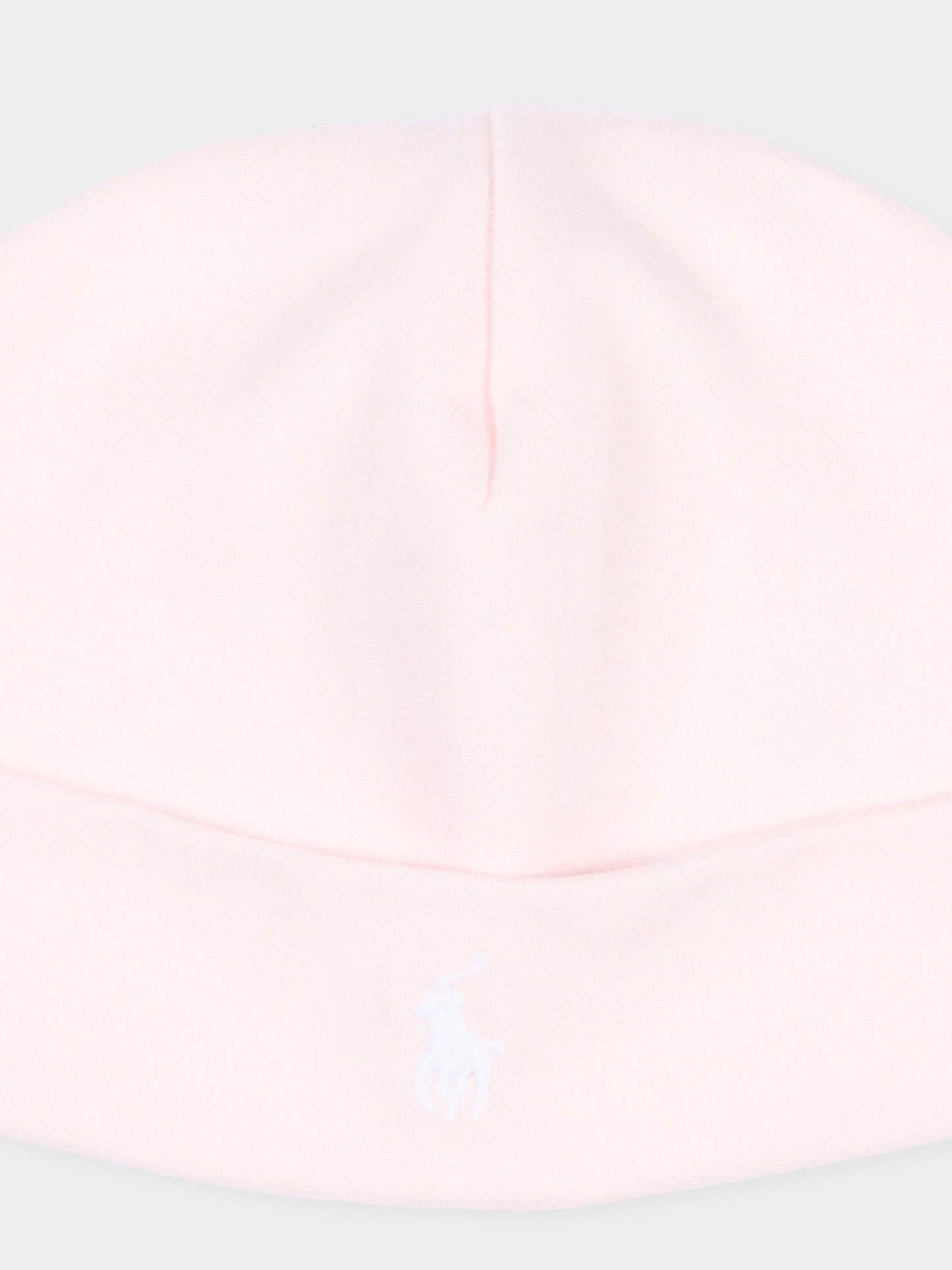 Pink hat with logo