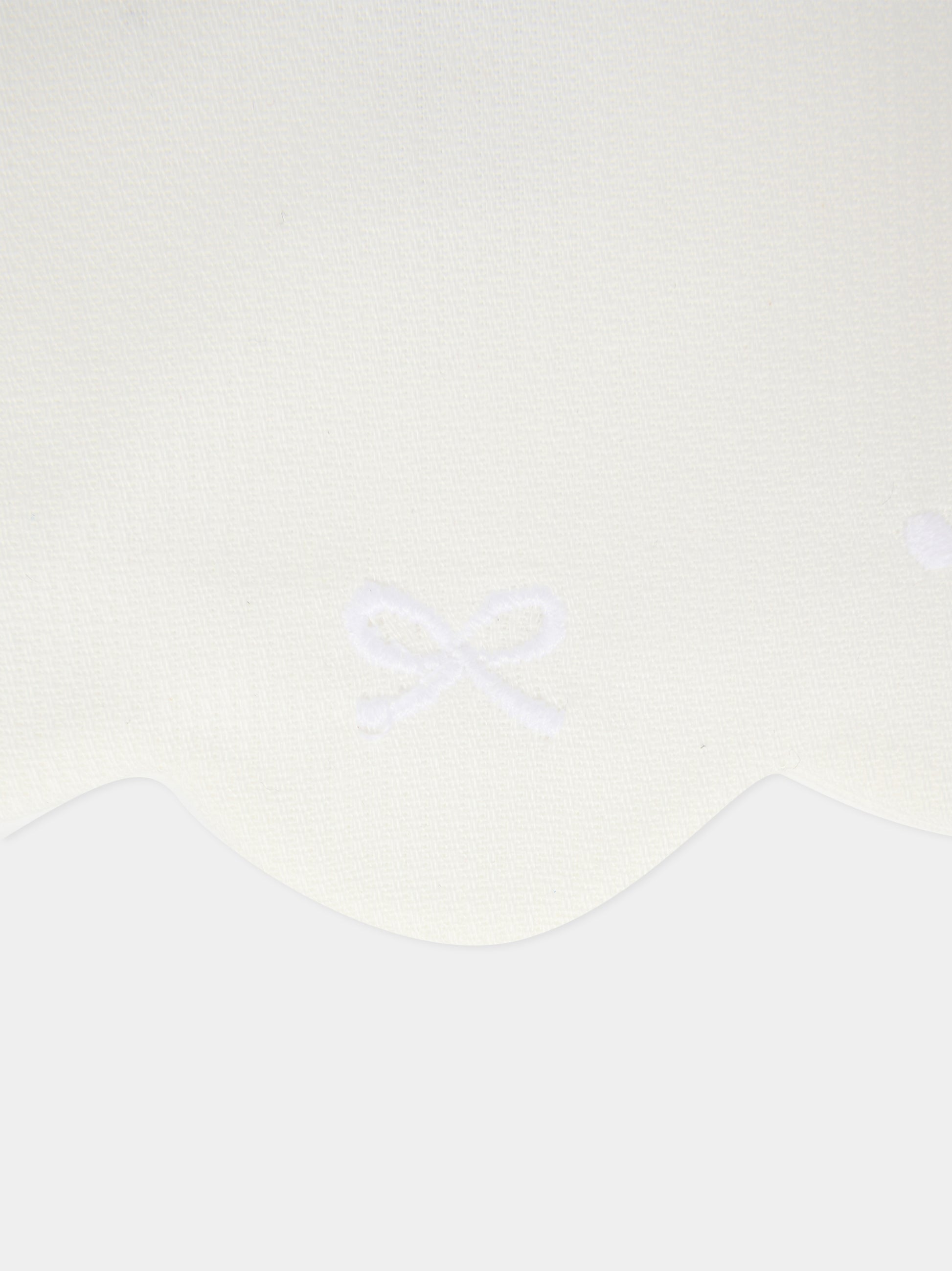 Bavaglino bianco per neonati,Little Bear,2043 BIANCO/BIANCO