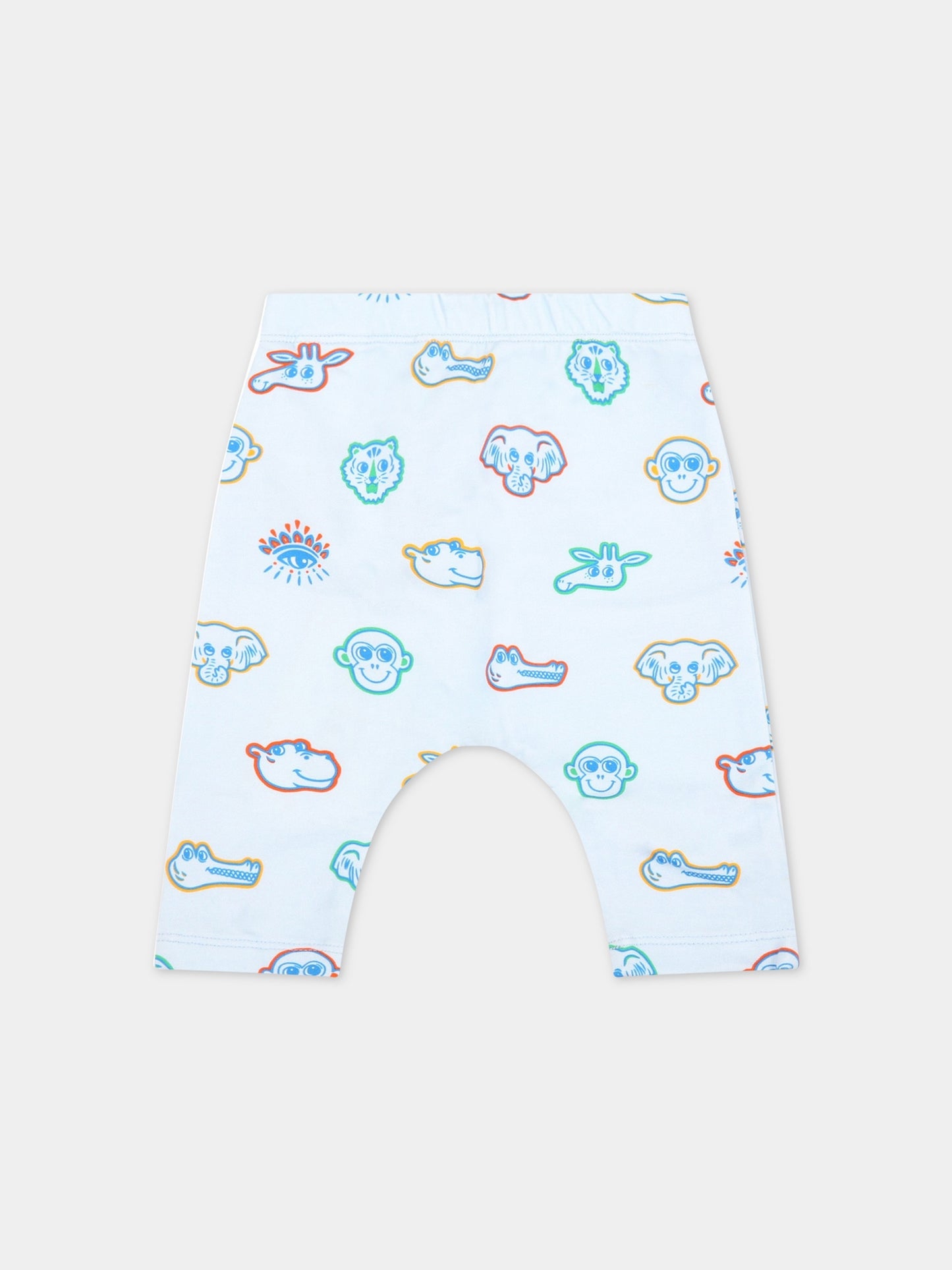 Leggings celeste per neonato con animali,Kenzo Kids,KR23503 41