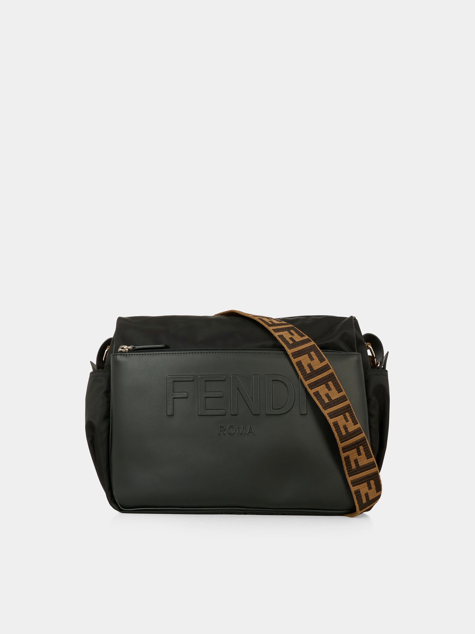 Borsa mamma nera per neonati con logo,Fendi Kids,7VB014 AI9U F05U0