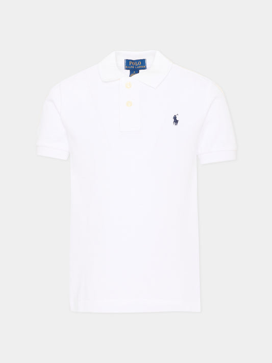 Polo bianca per bambino con iconico cavallino,Ralph Lauren Kids,603252004