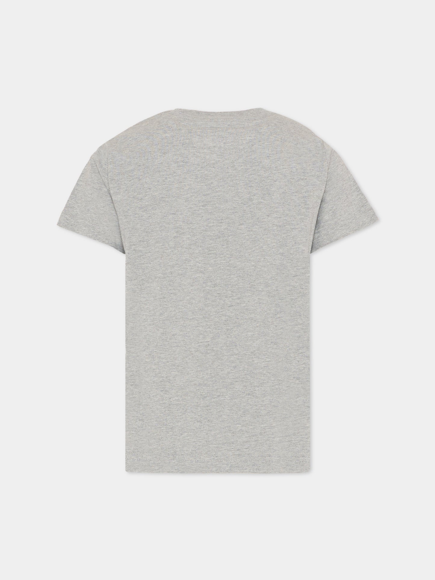 T-shirt grigia per bambino con cavallino,Ralph Lauren Kids,832904039