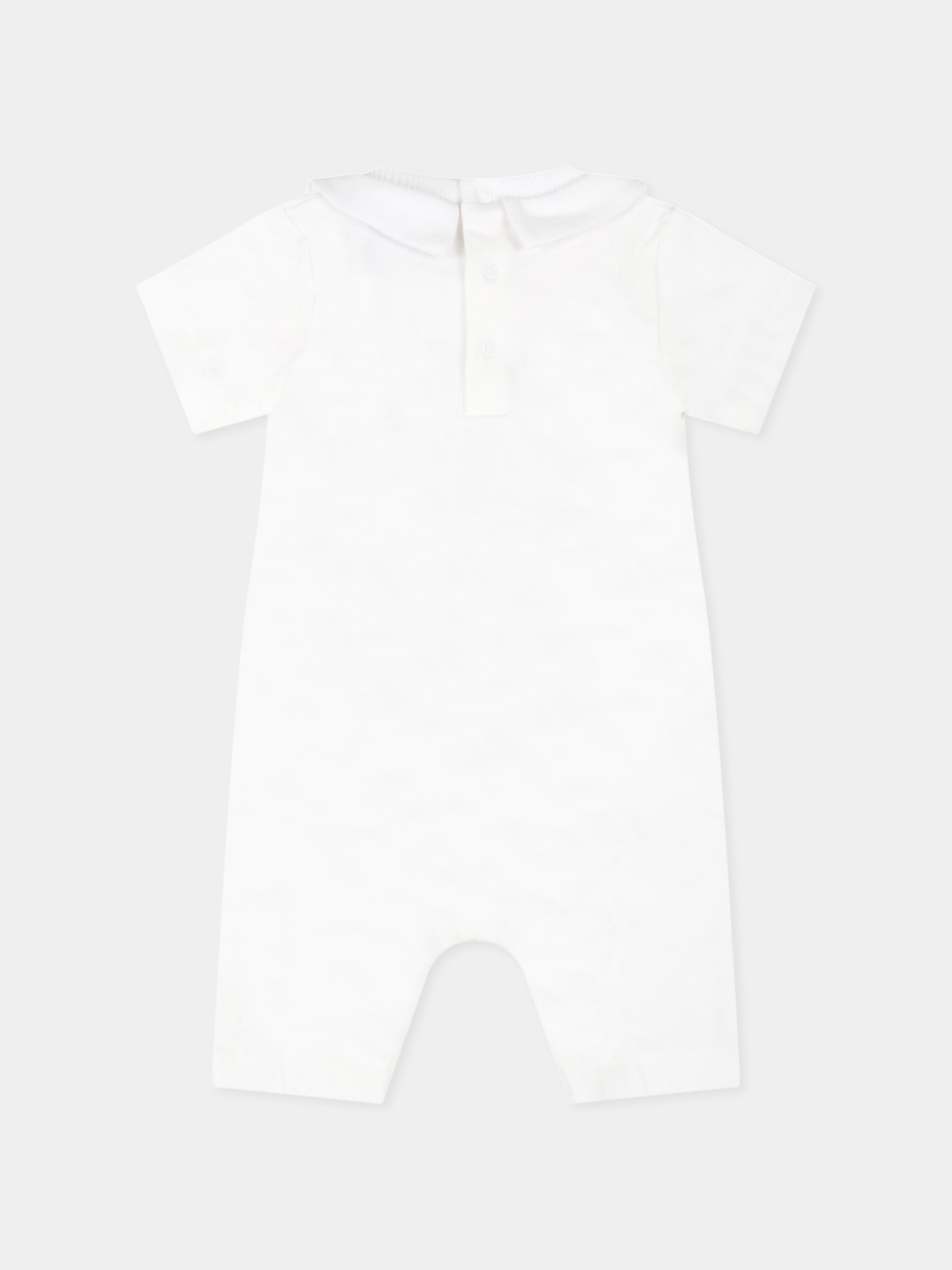 Pagliaccetto bianco per neonati on teddy bear,Moschino Kids,MMY023 LBA00 10101
