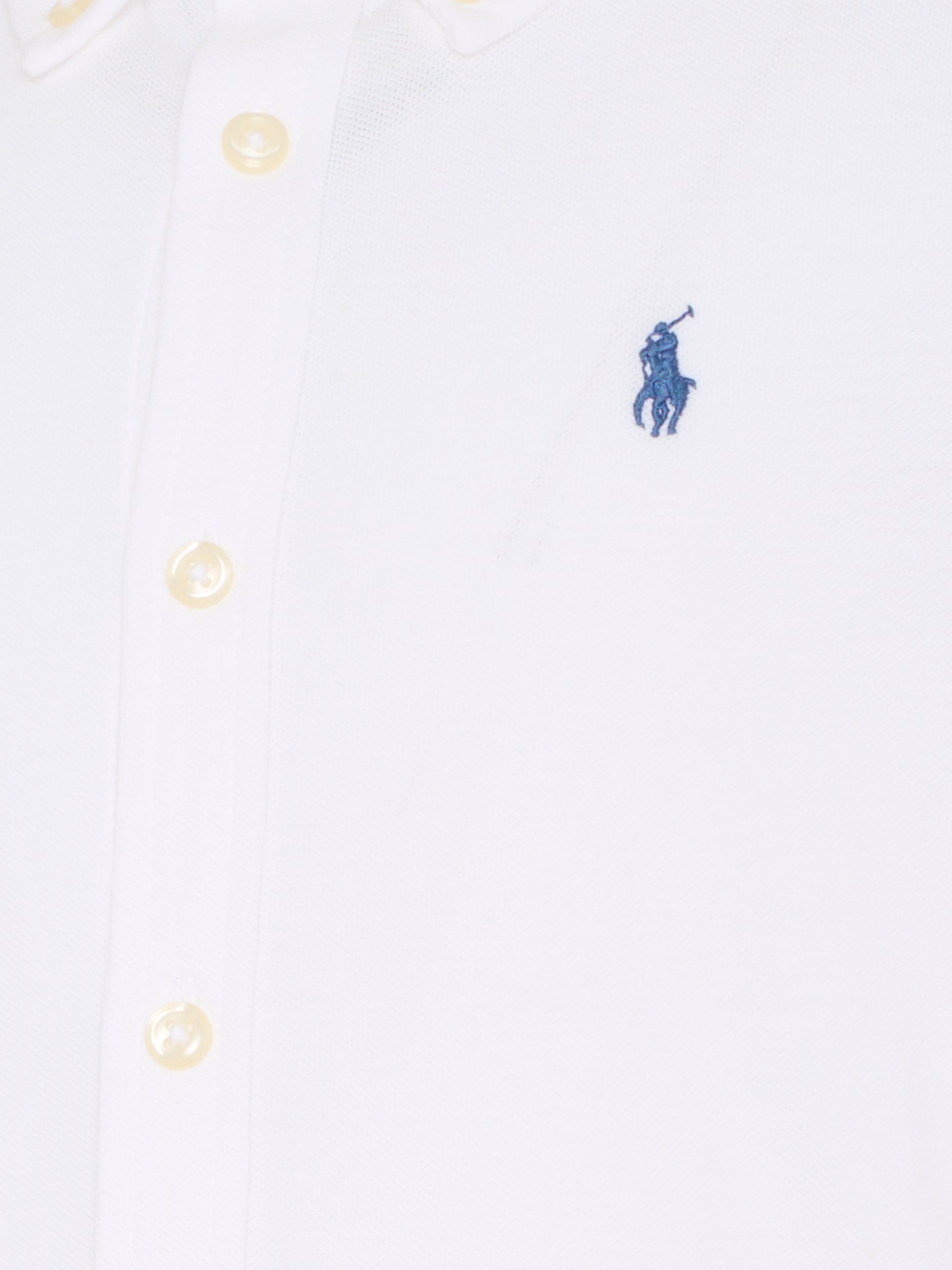 Camicia bianca per bambino con cavallino blu,Ralph Lauren Kids,819238001 WHITE