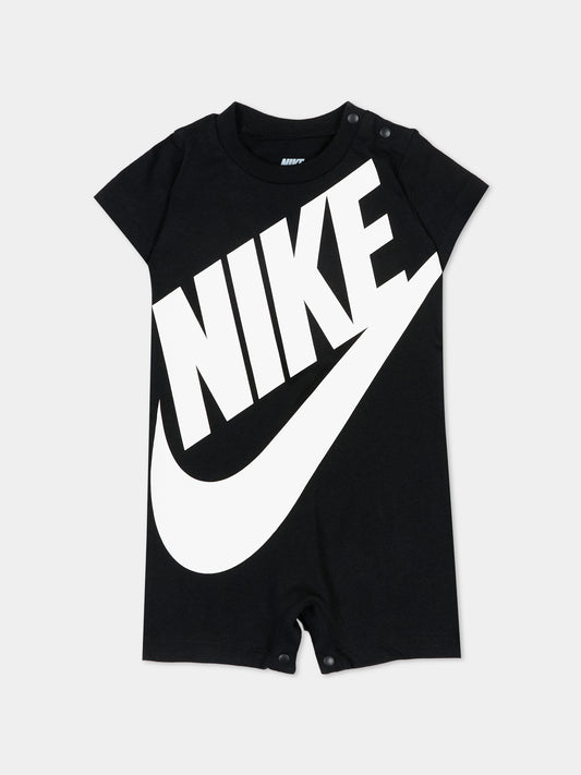 Pagliaccetto nero per neonati con logo,Nike,5ND369 023