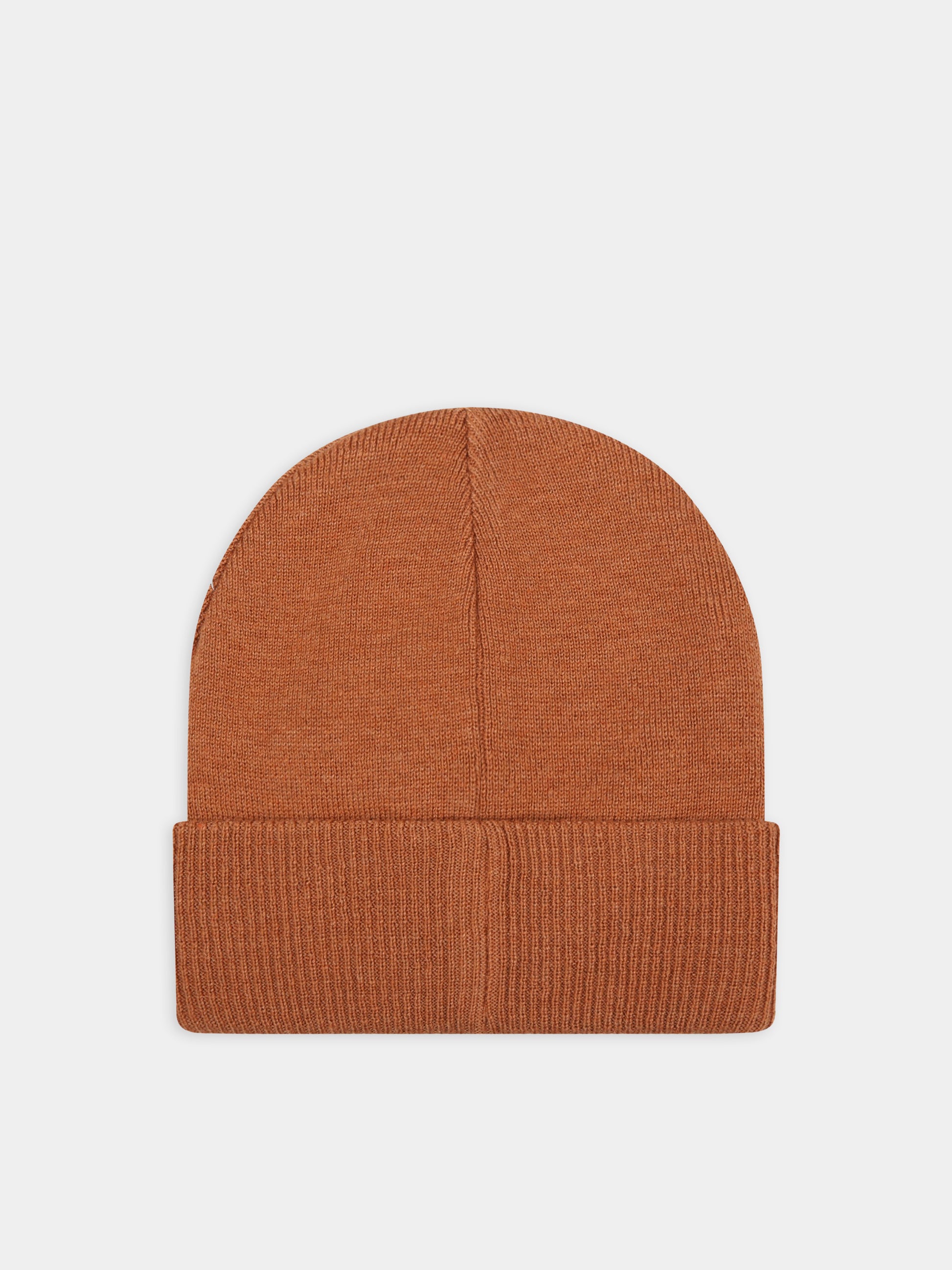 Cappello marrone per bambini con patch logato rosso,Little Marc Jacobs,W21023 360