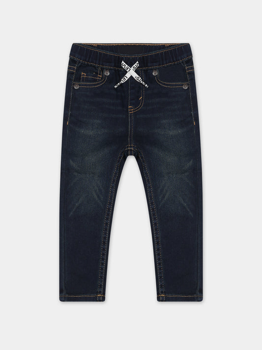 Jeans blu per neonato con patch logato,Levi's Kids,23WMLK6EC946 D0F