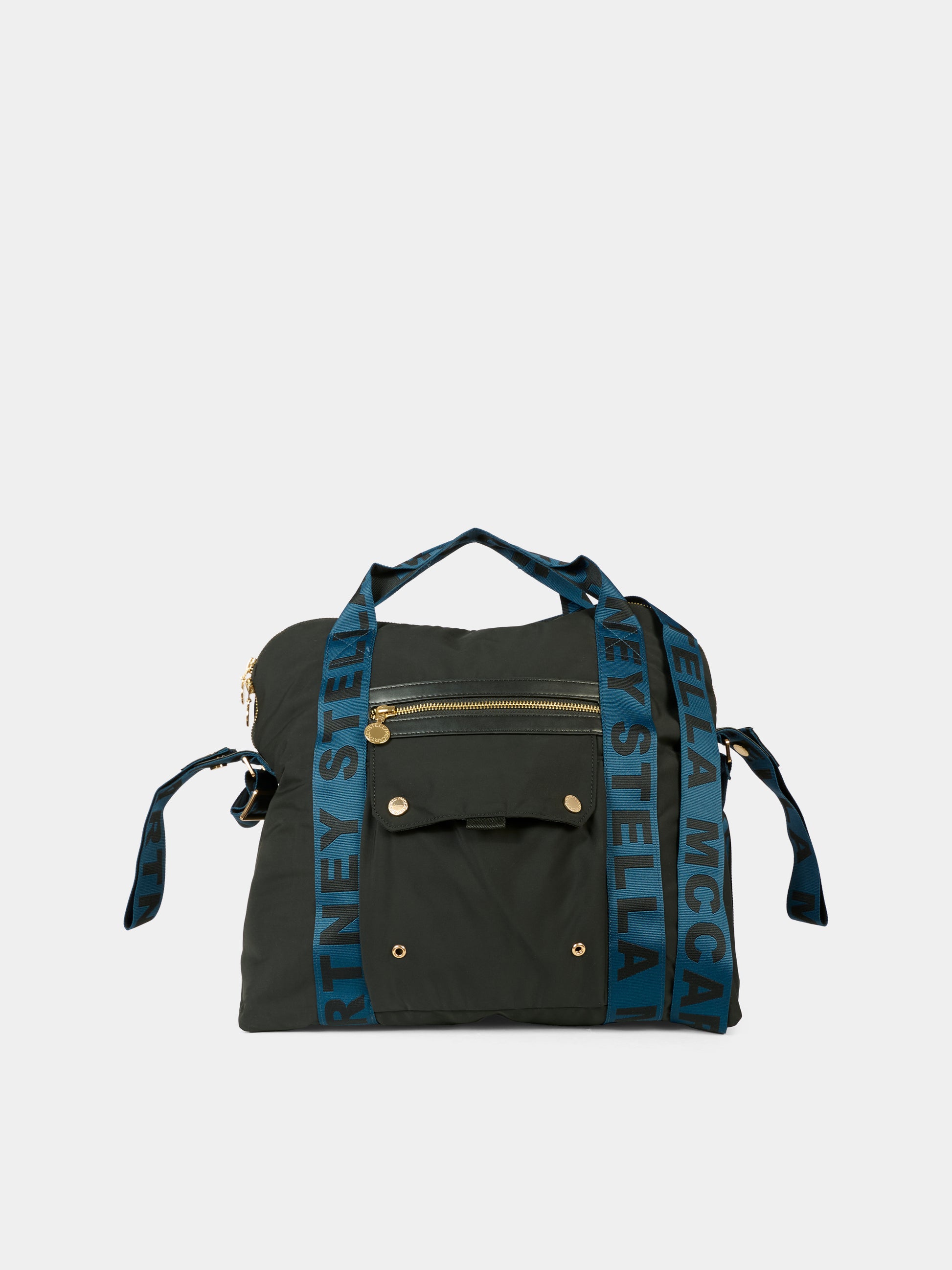 Borsa-mamma nera per neonati con logo,Stella Mccartney Kids,8R0558 Z0179 930