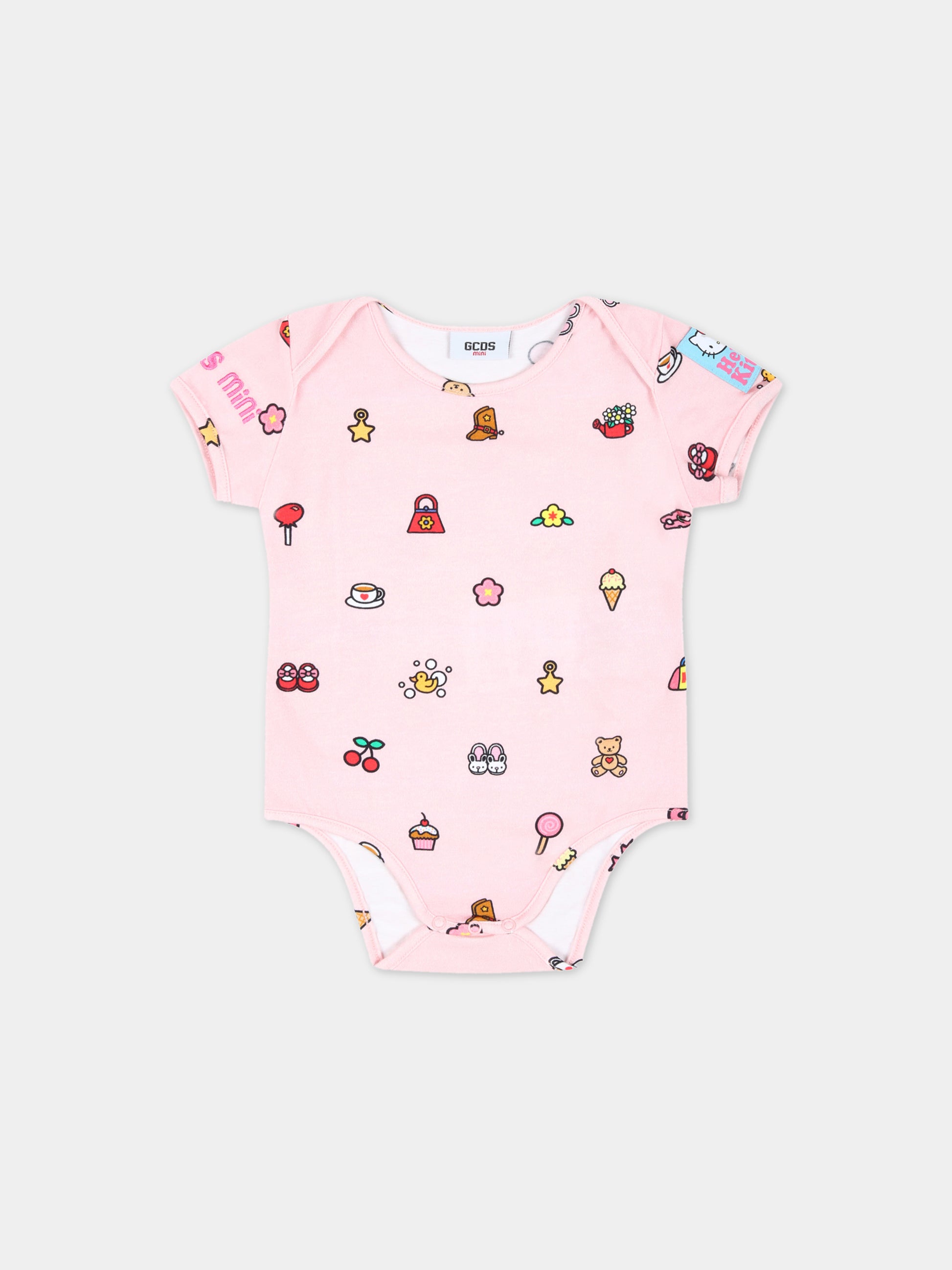 Set rosa per neonata con Hello Kitty,Gcds Kids,GAY005 LBA23 51630