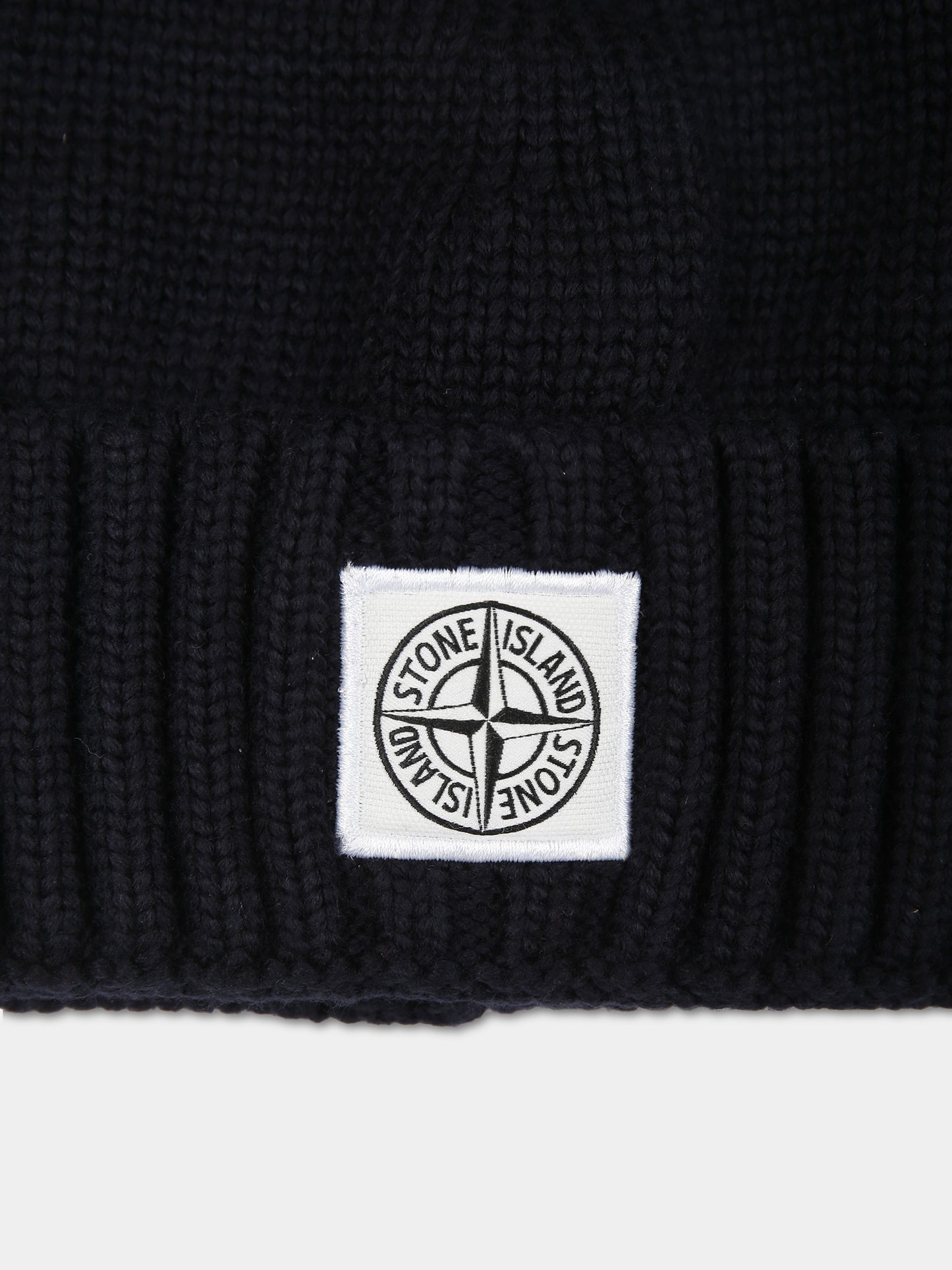 Cappello blu per bambino con logo,Stone Island Junior,7916N04Z4 V0020