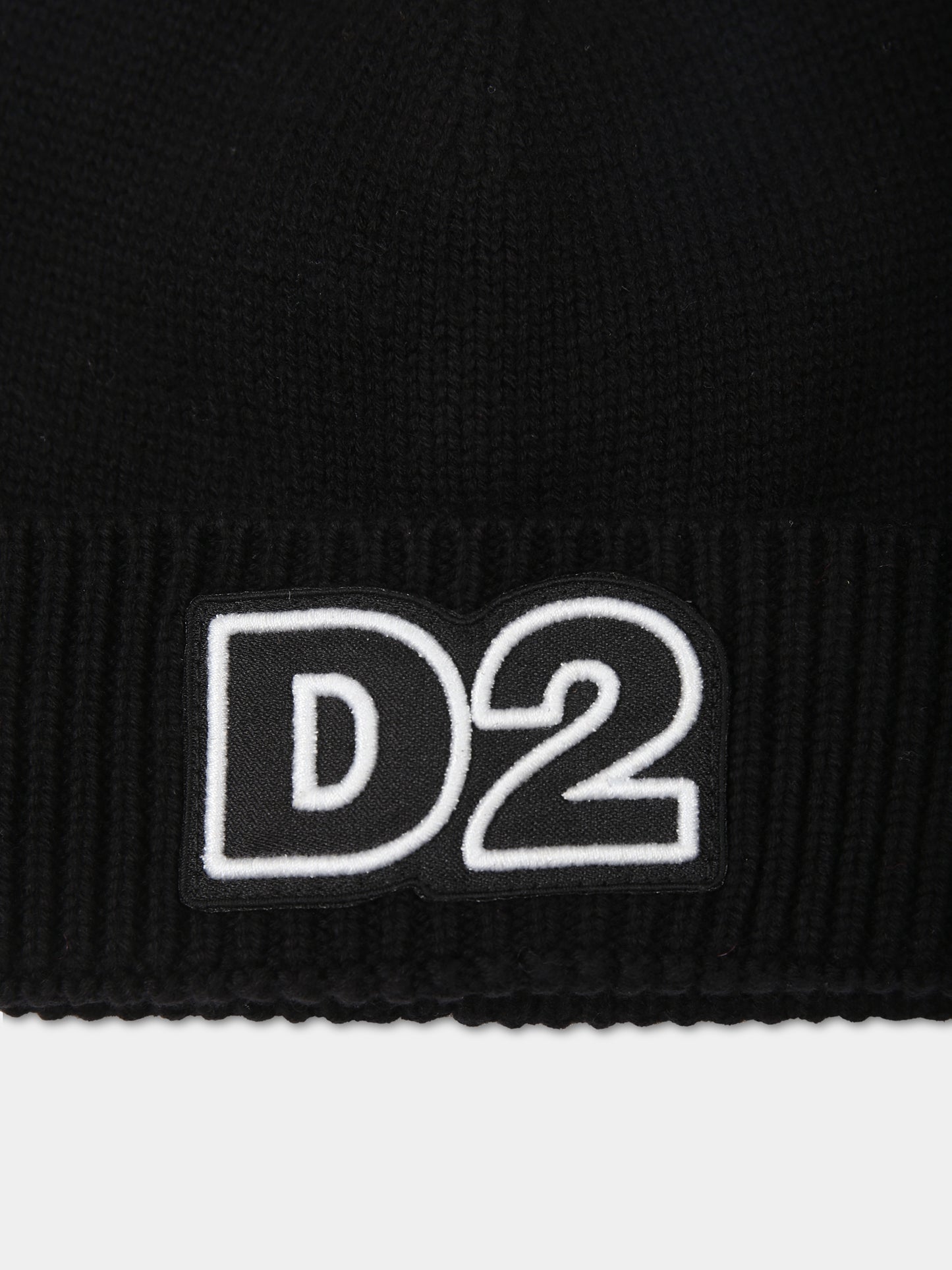 Berretto nero per bambino con logo,Dsquared2,DQ1806 D00WC D2F197U DQ900