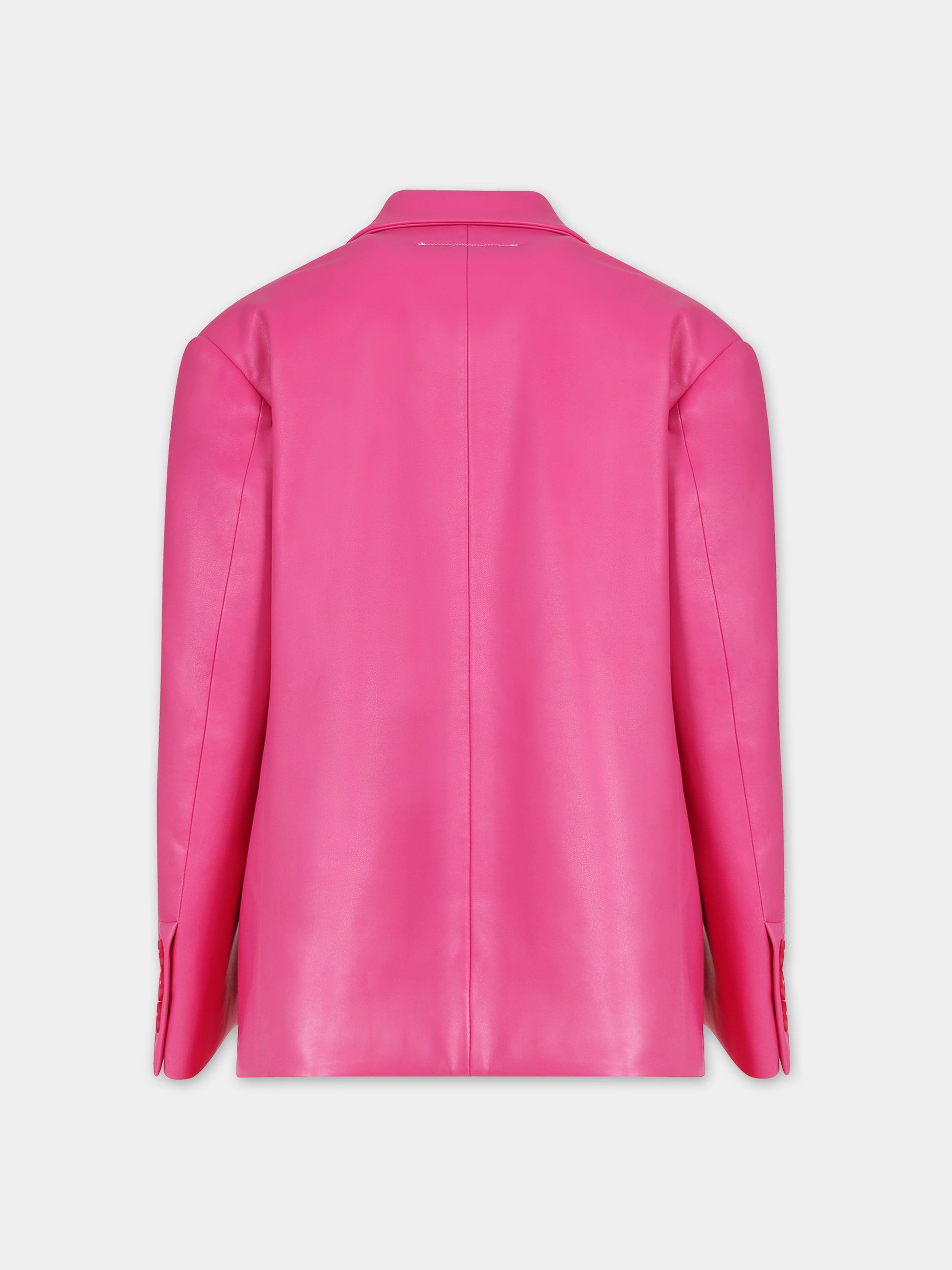 Giacca fucsia per bambina con logo,Mm6 Maison Margiela,M60392 MM01P MM6J54U M6306