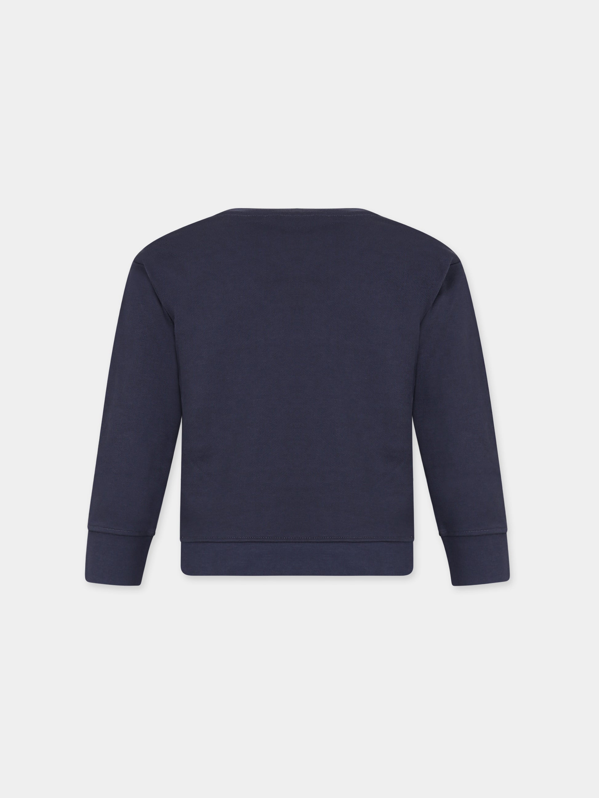 Felpa blu per bambino con logo,Stella Mccartney Kids,TT4R70 Z0447 651