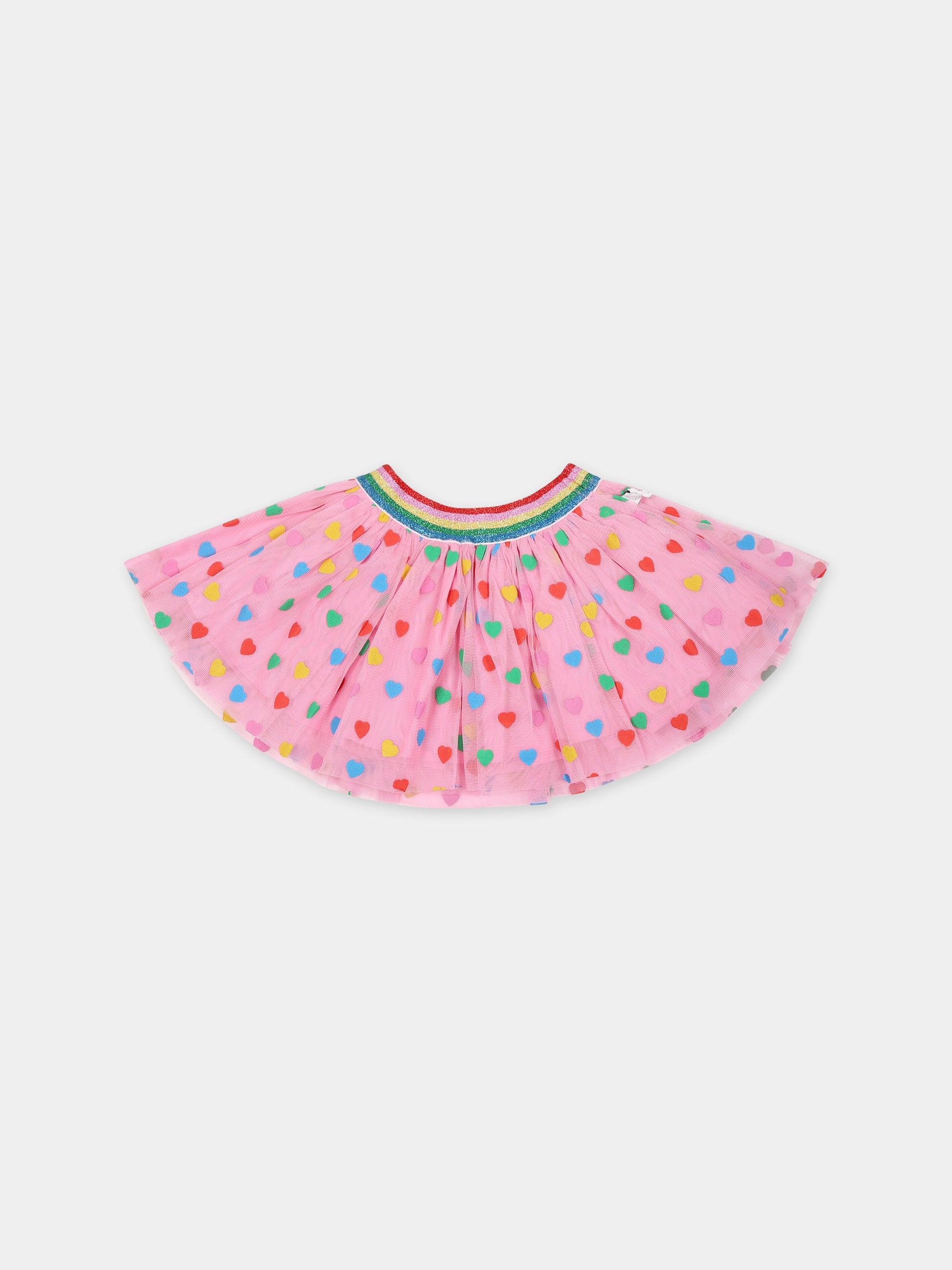 Gonna rosa per neonata con cuori,Stella Mccartney Kids,TT7021 Z1308 547MC