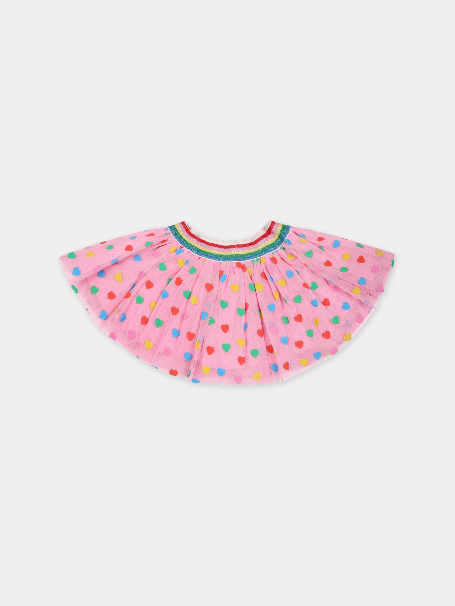Gonna rosa per neonata con cuori,Stella Mccartney Kids,TT7021 Z1308 547MC