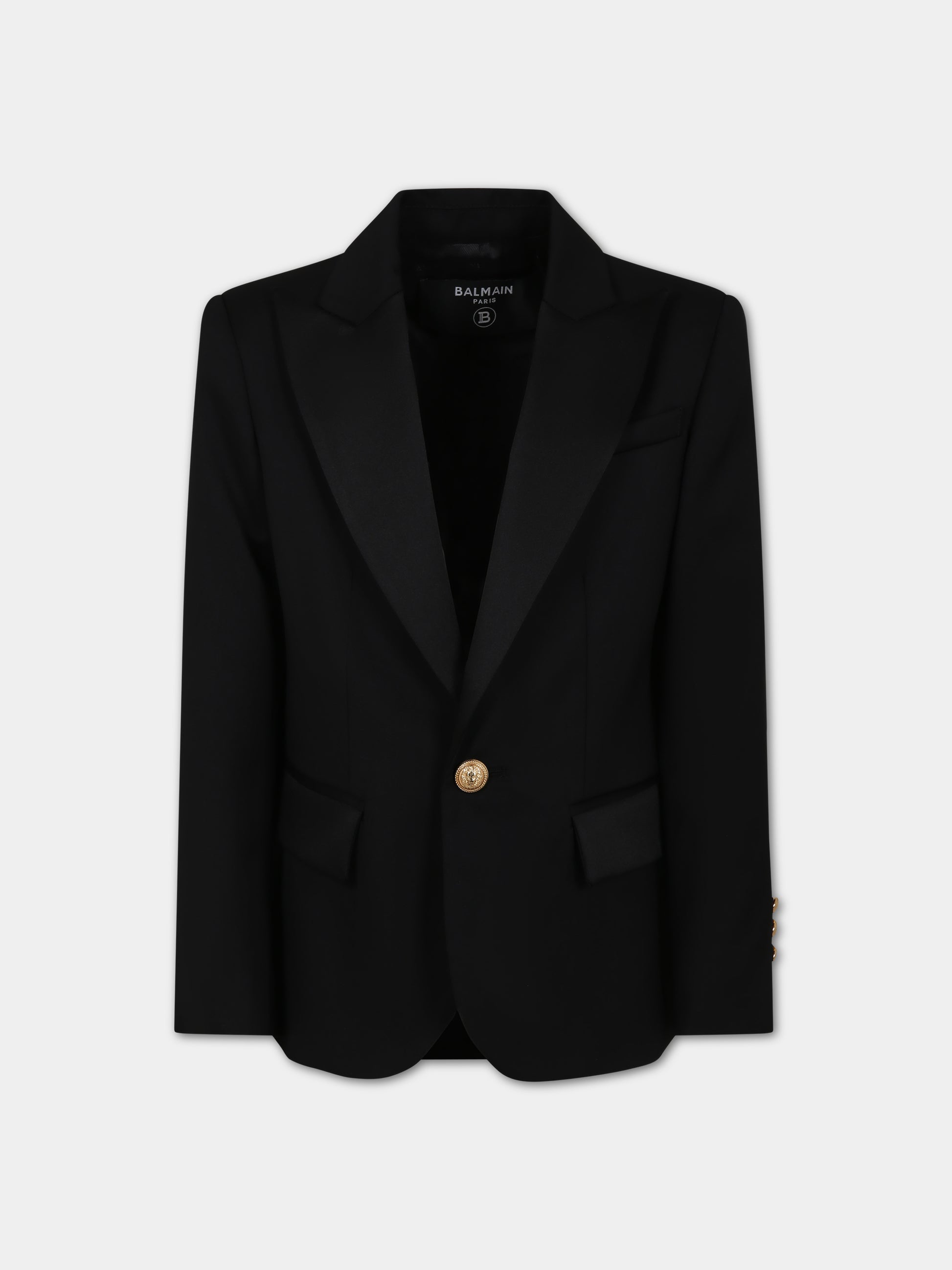 Giacca nera per bambino,Balmain Kids,BT2Q04 I0089 930OR