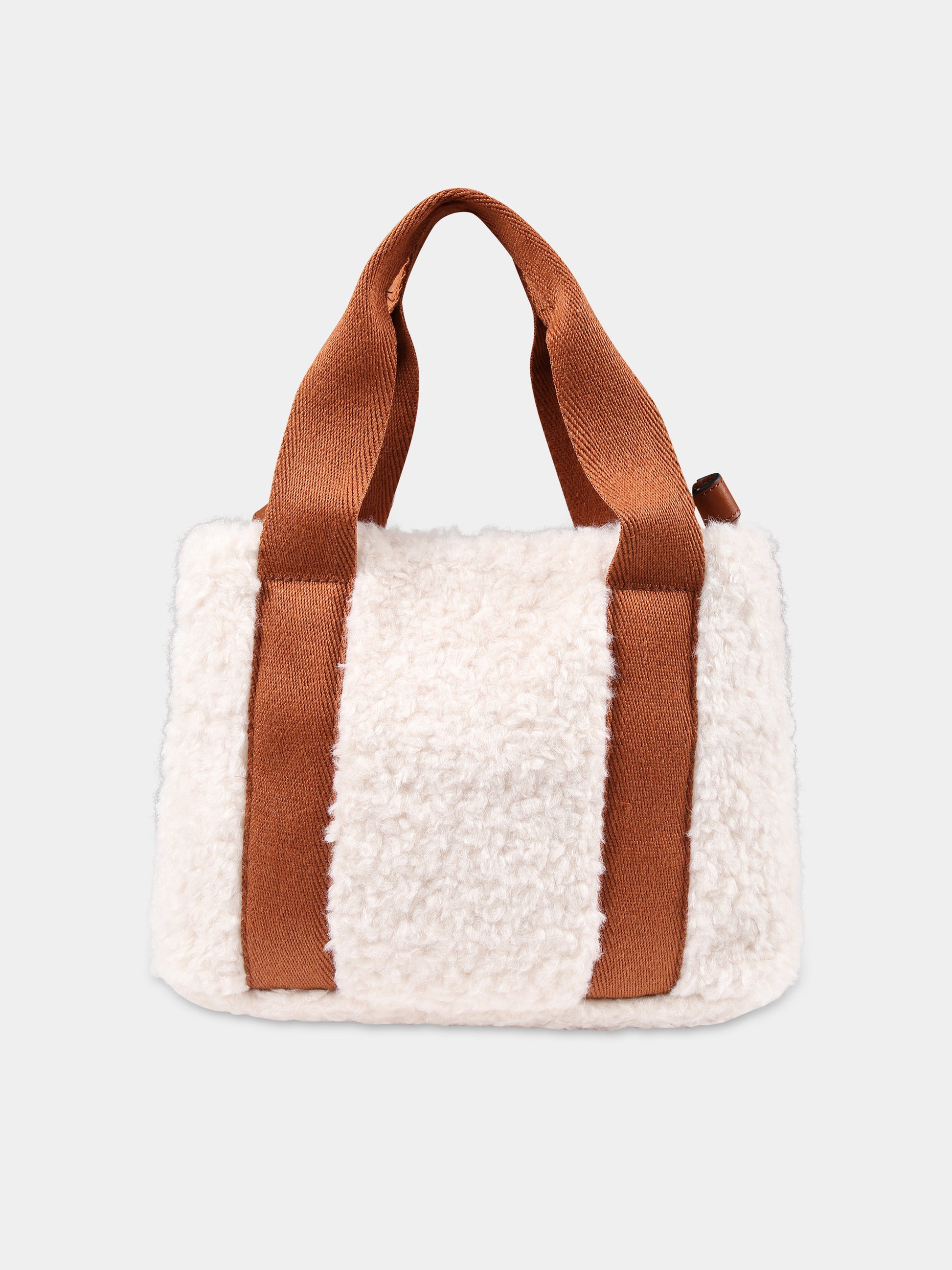 Borsa avorio con logo per bambina,Chloé Kids,C10323 148