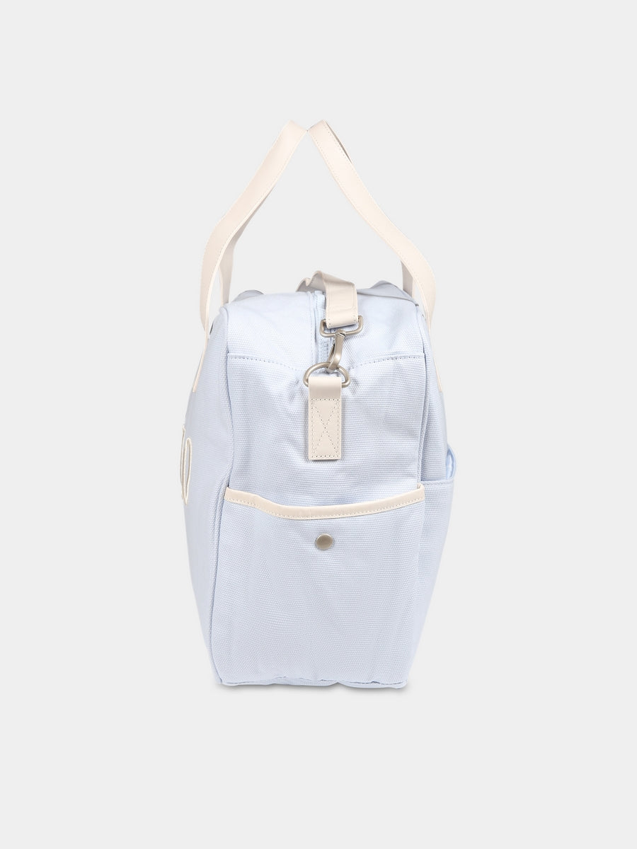 Borsa mamma celeste per neonato con logo,Kenzo Kids,K90102 771