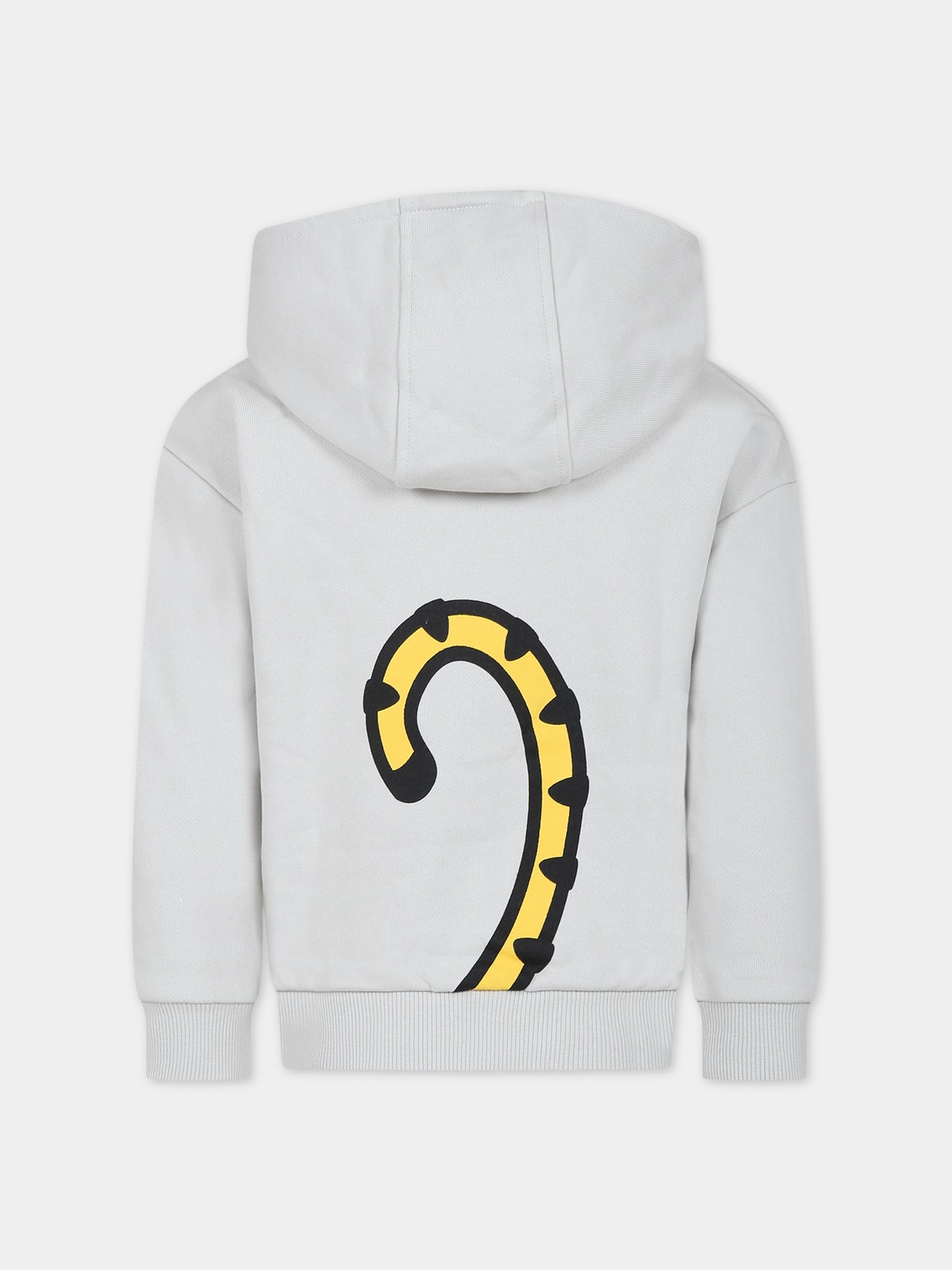 Felpa beige per bambini con tigre e logo,Kenzo Kids,K25838 261