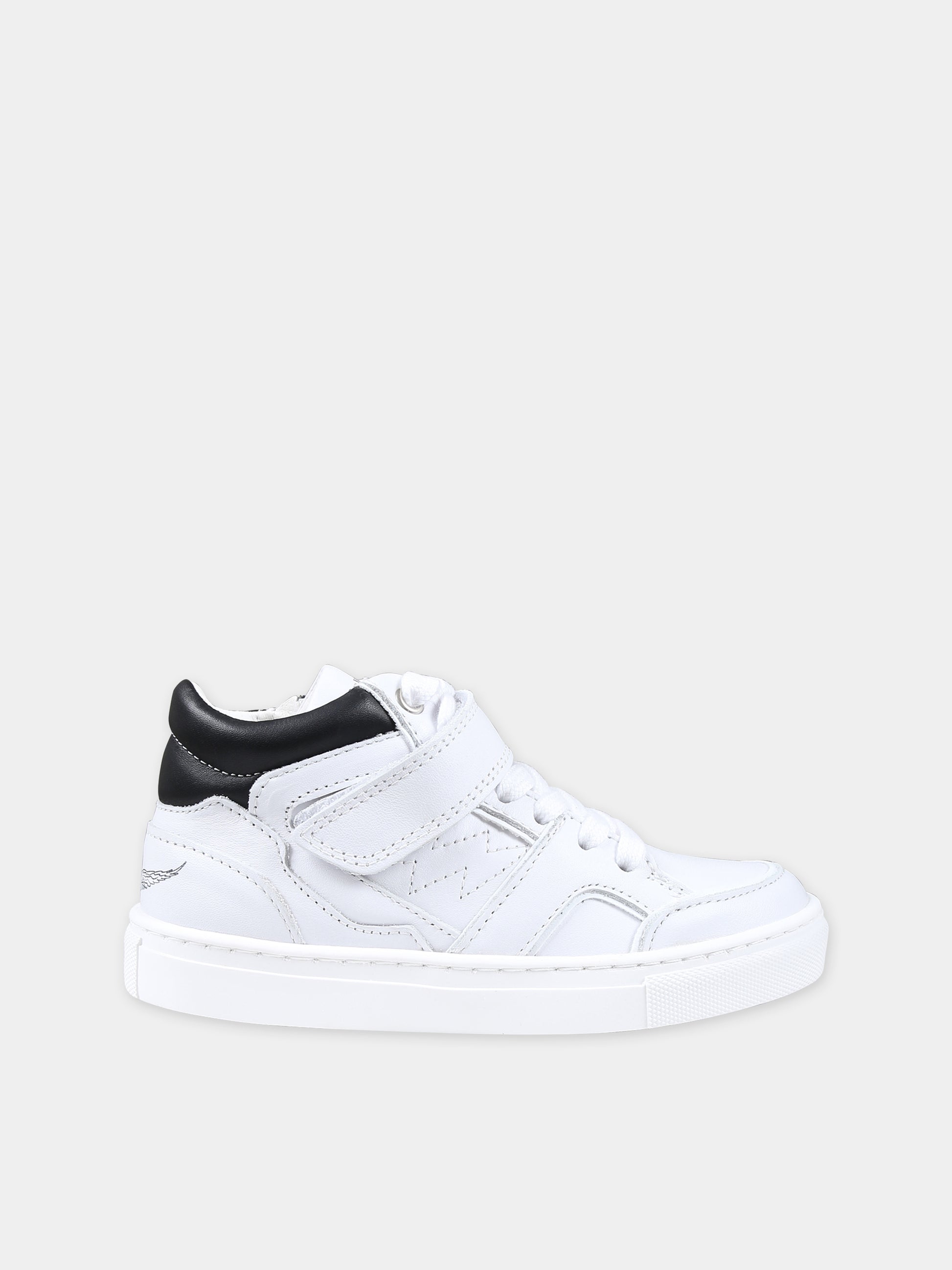 Sneakers bianche per bambini con logo,Zadig & Voltaire Kids,X59000 10P