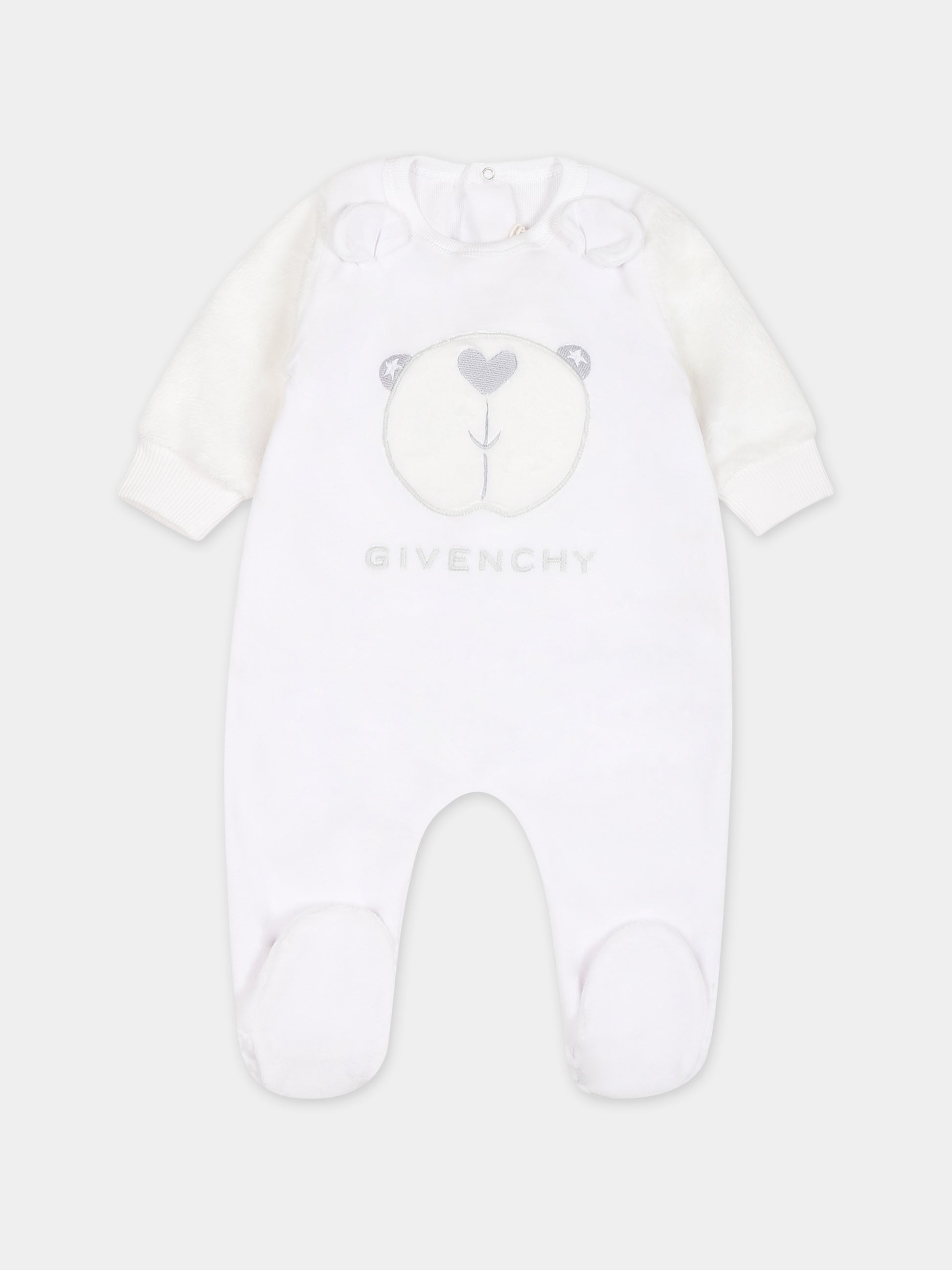 Set bianco per neonati con logo,Givenchy Kids,H9K074 N00