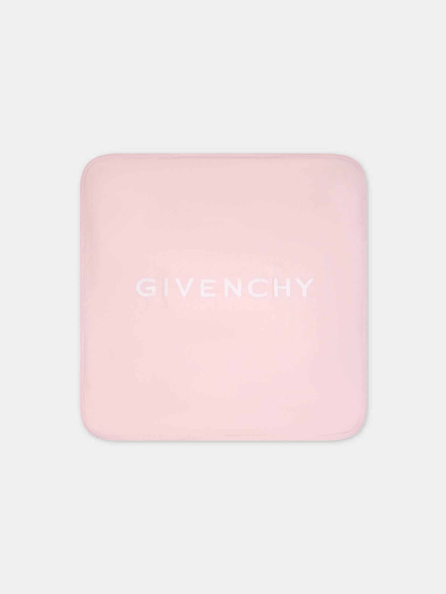 Coperta rosa per neonato con logo,Givenchy Kids,H90180 44Z
