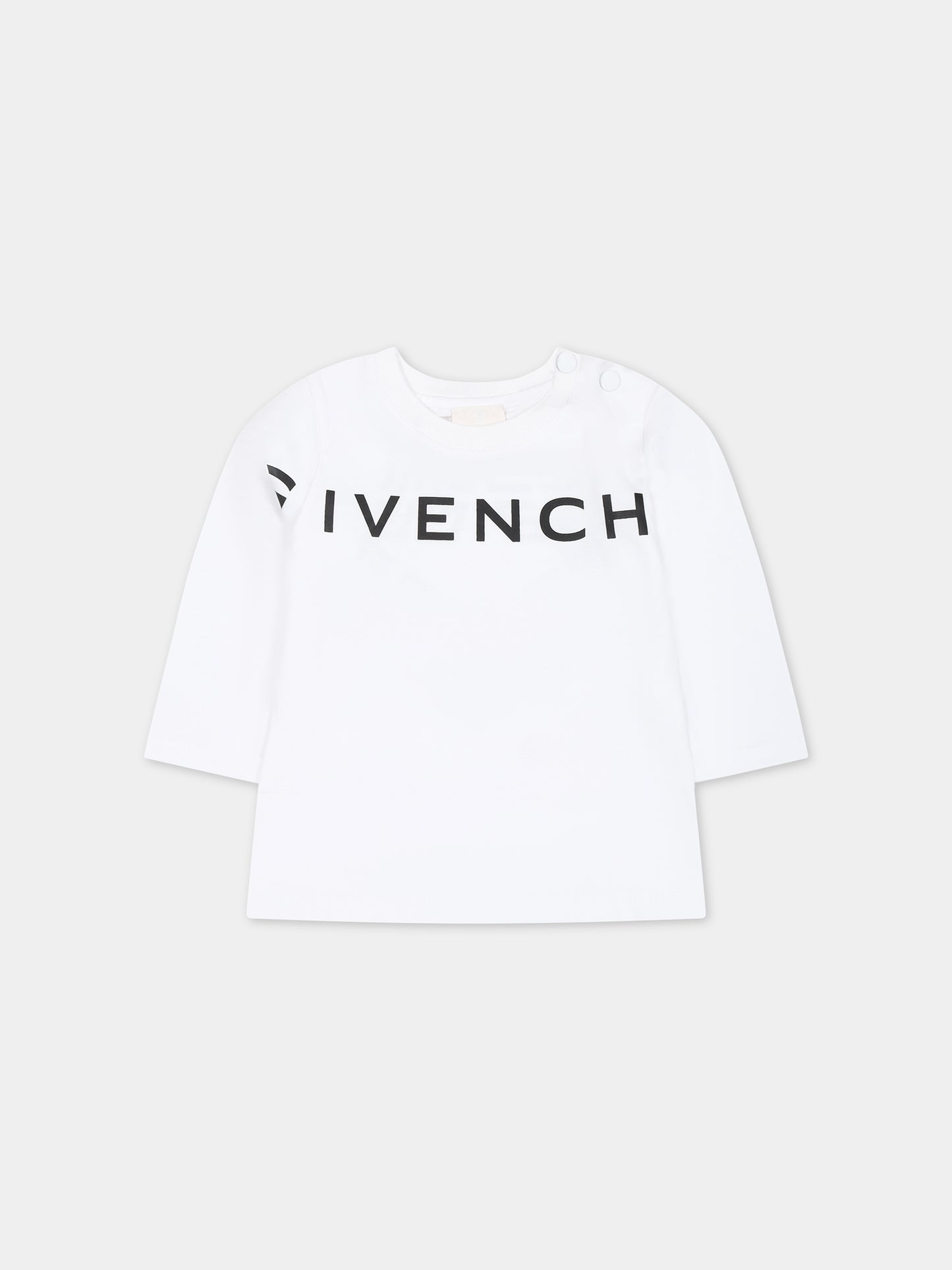 T-shirt bianca per neonati con logo,Givenchy Kids,H05269 10P