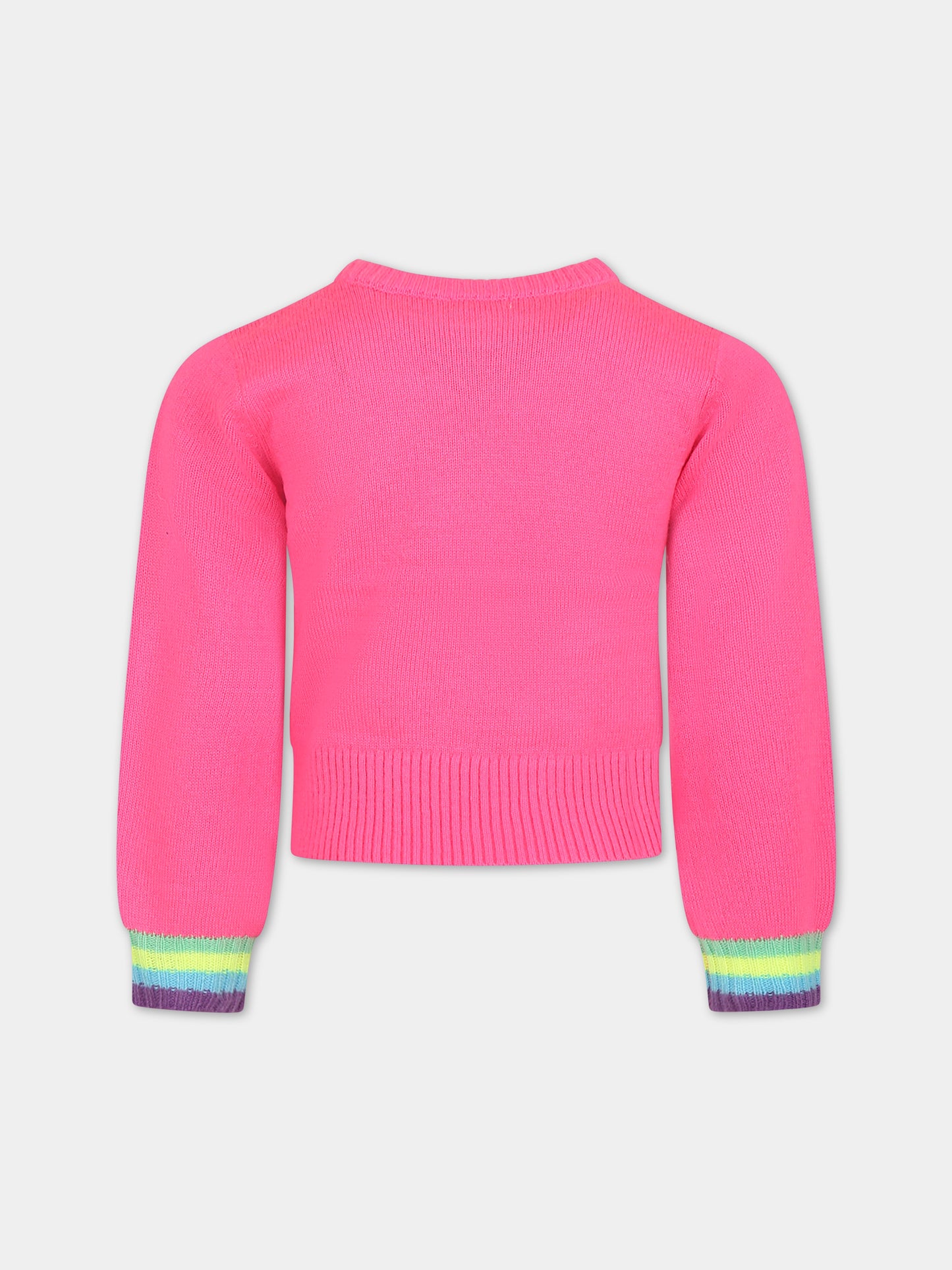 Maglione fucsia per bambina,Billieblush,U15C22 47A