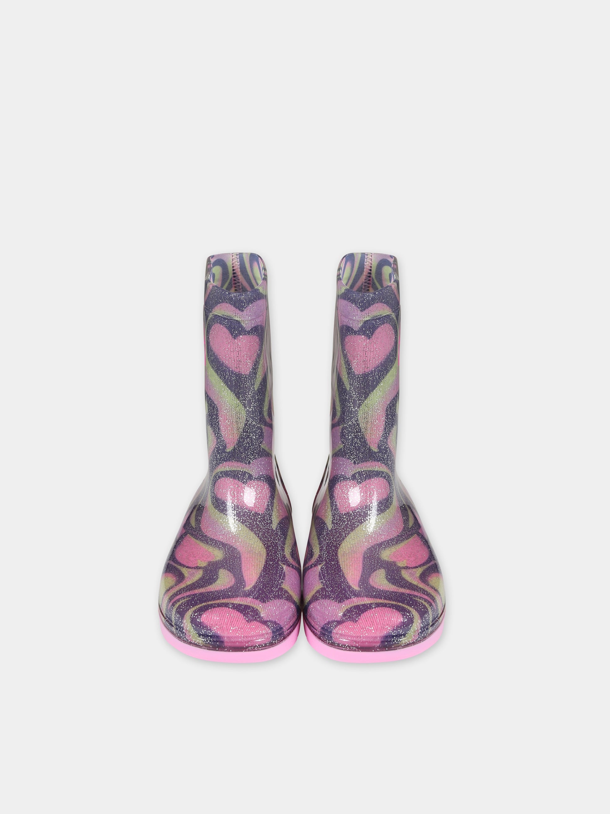 Stivali da pioggia multicolor per bambina,Billieblush,U19370 85T