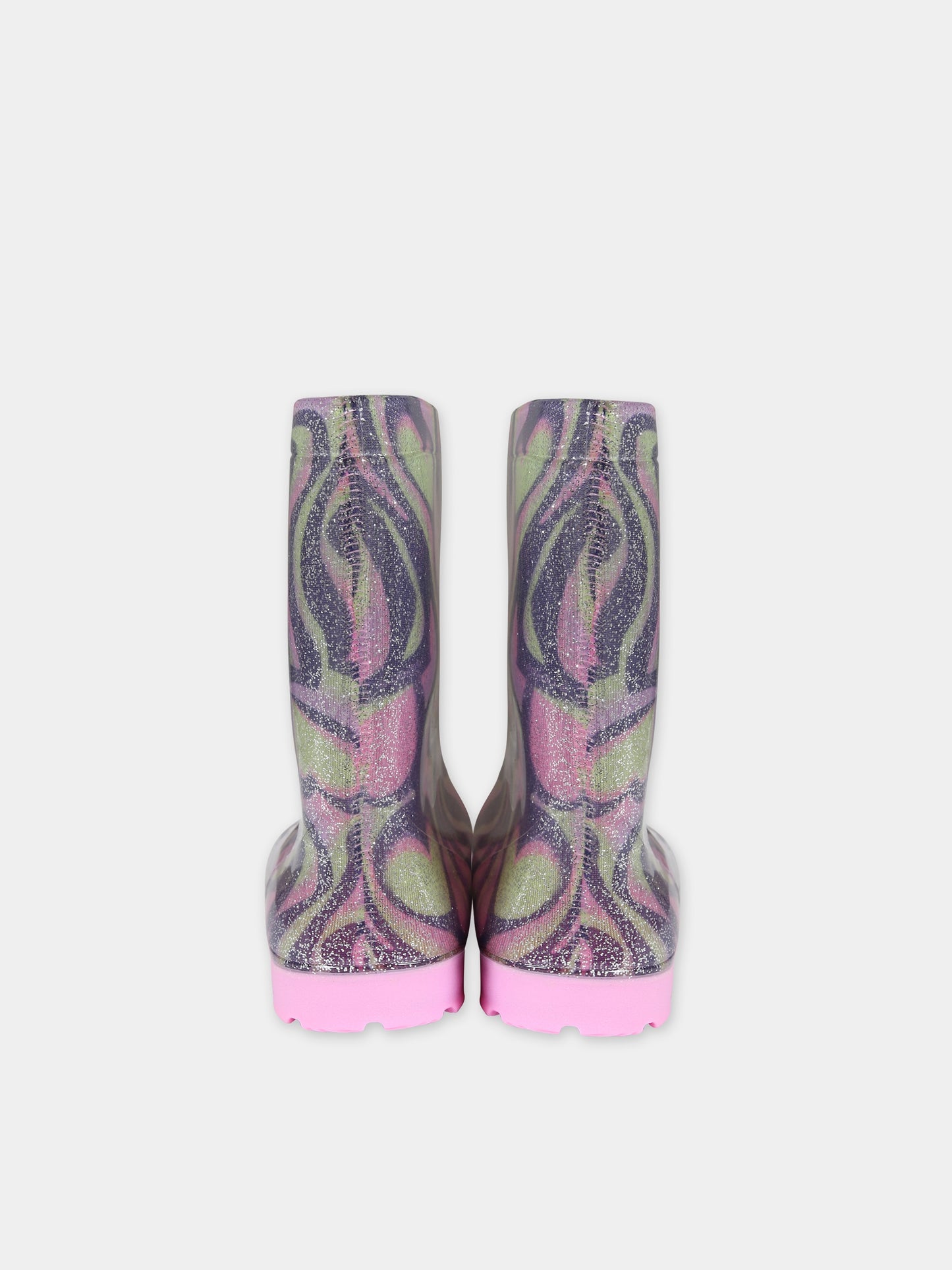 Stivali da pioggia multicolor per bambina,Billieblush,U19370 85T