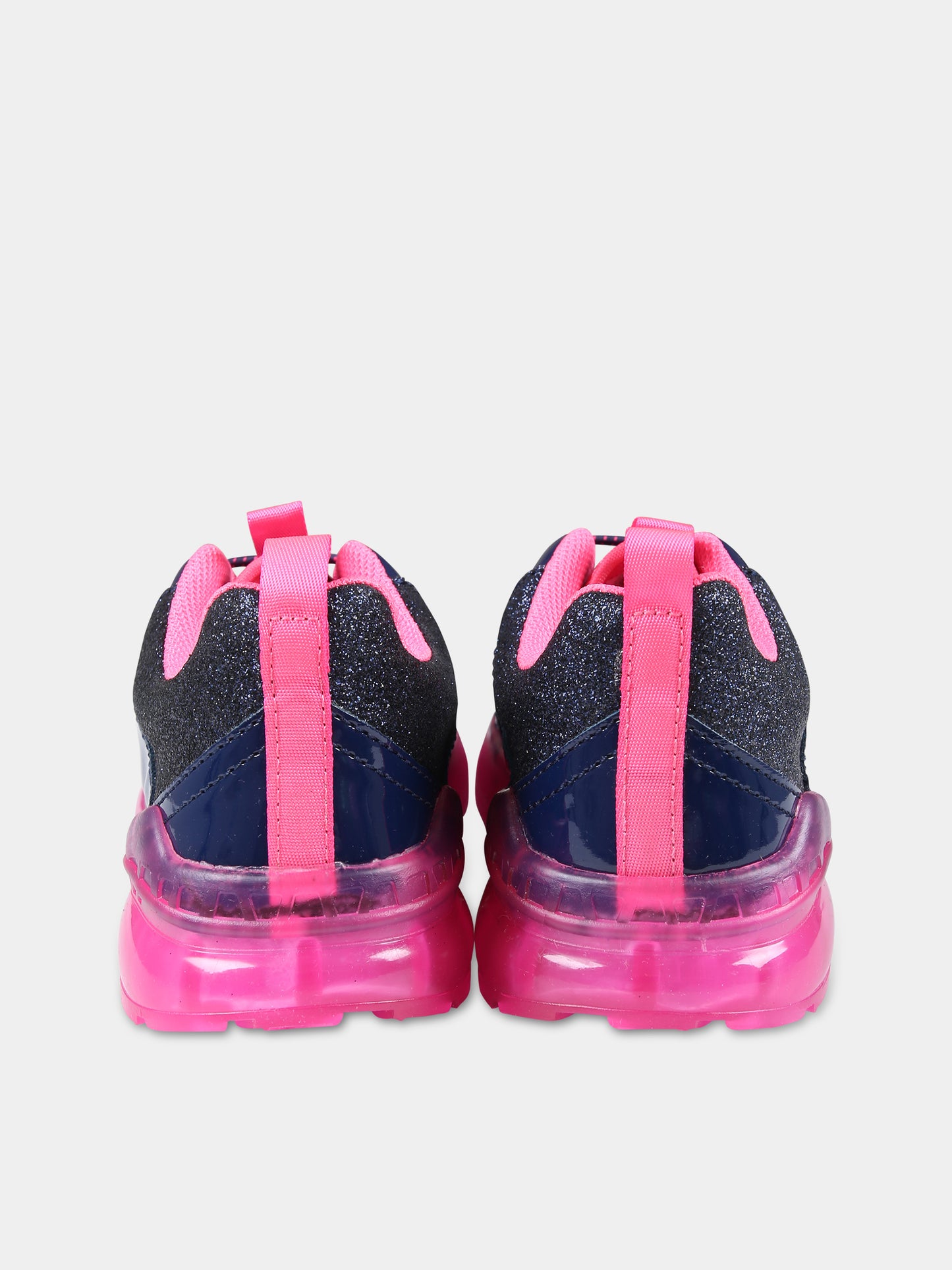 Sneakers blu per bambina con logo,Billieblush,U19378 85T