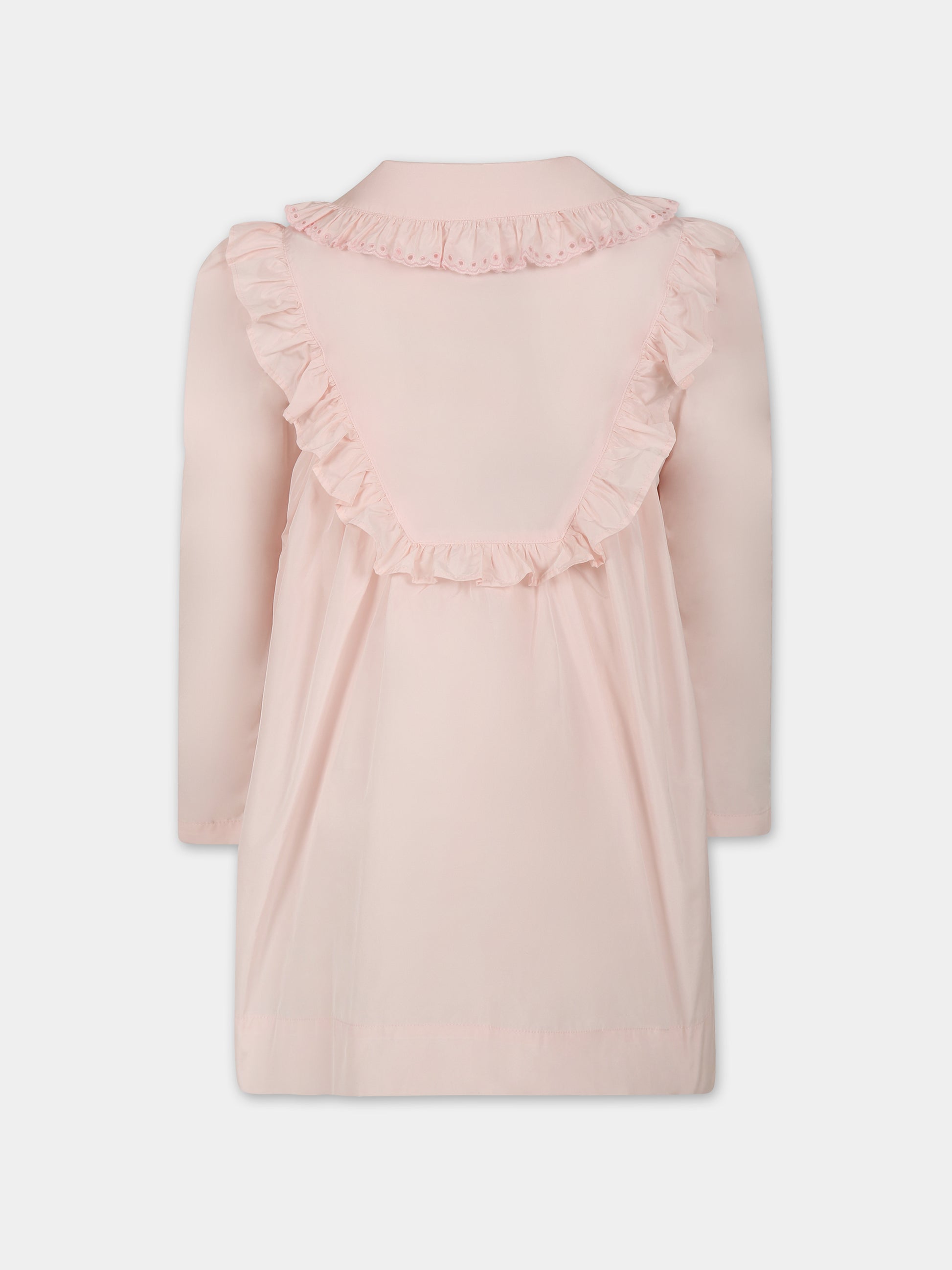 Vestito rosa per bambina con logo,Philosophy,PFAB010 0 TF038 C005