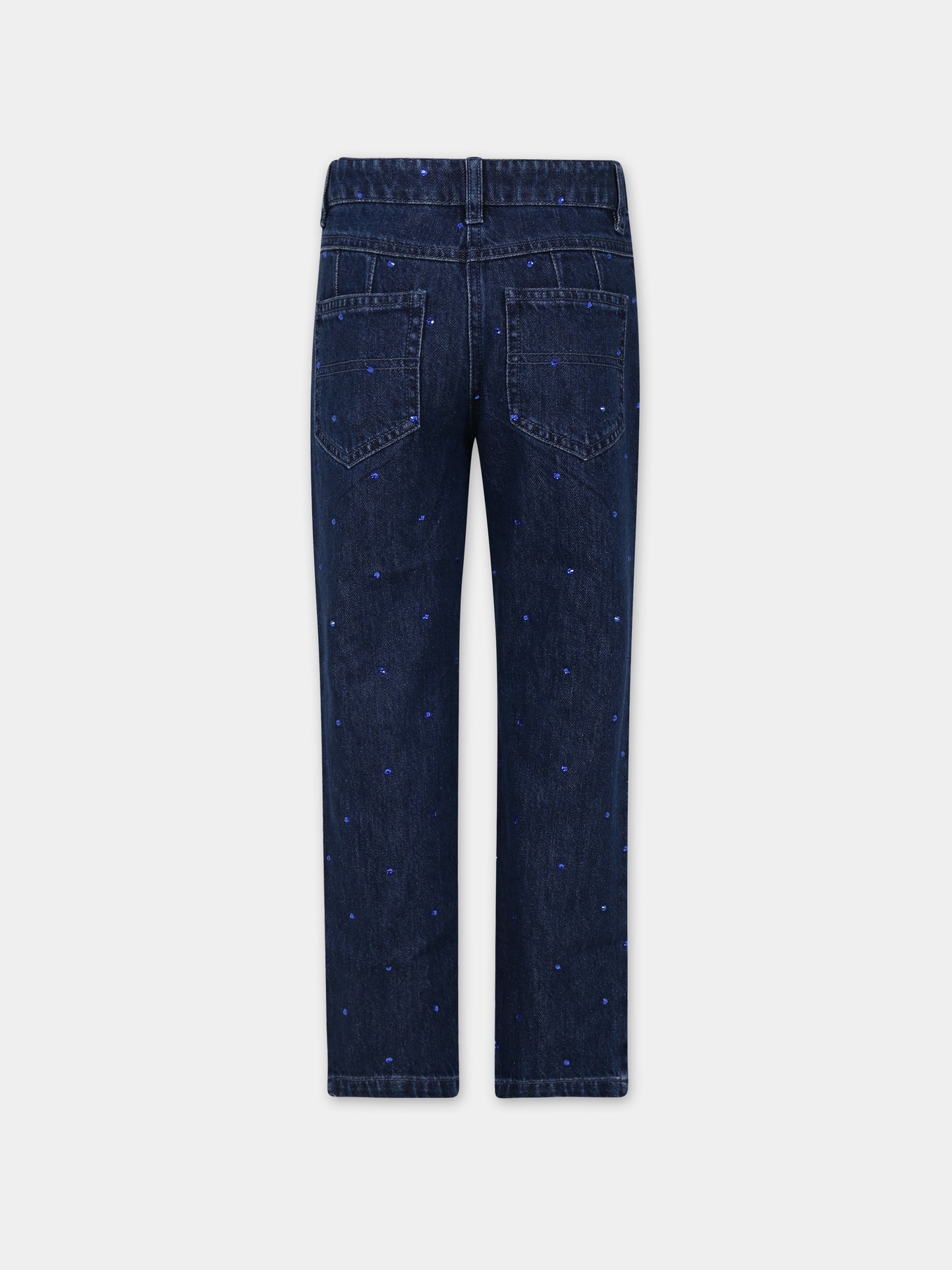 Jeans blu per bambina con strass,Philosophy,PFPA002 0 DF011 4000